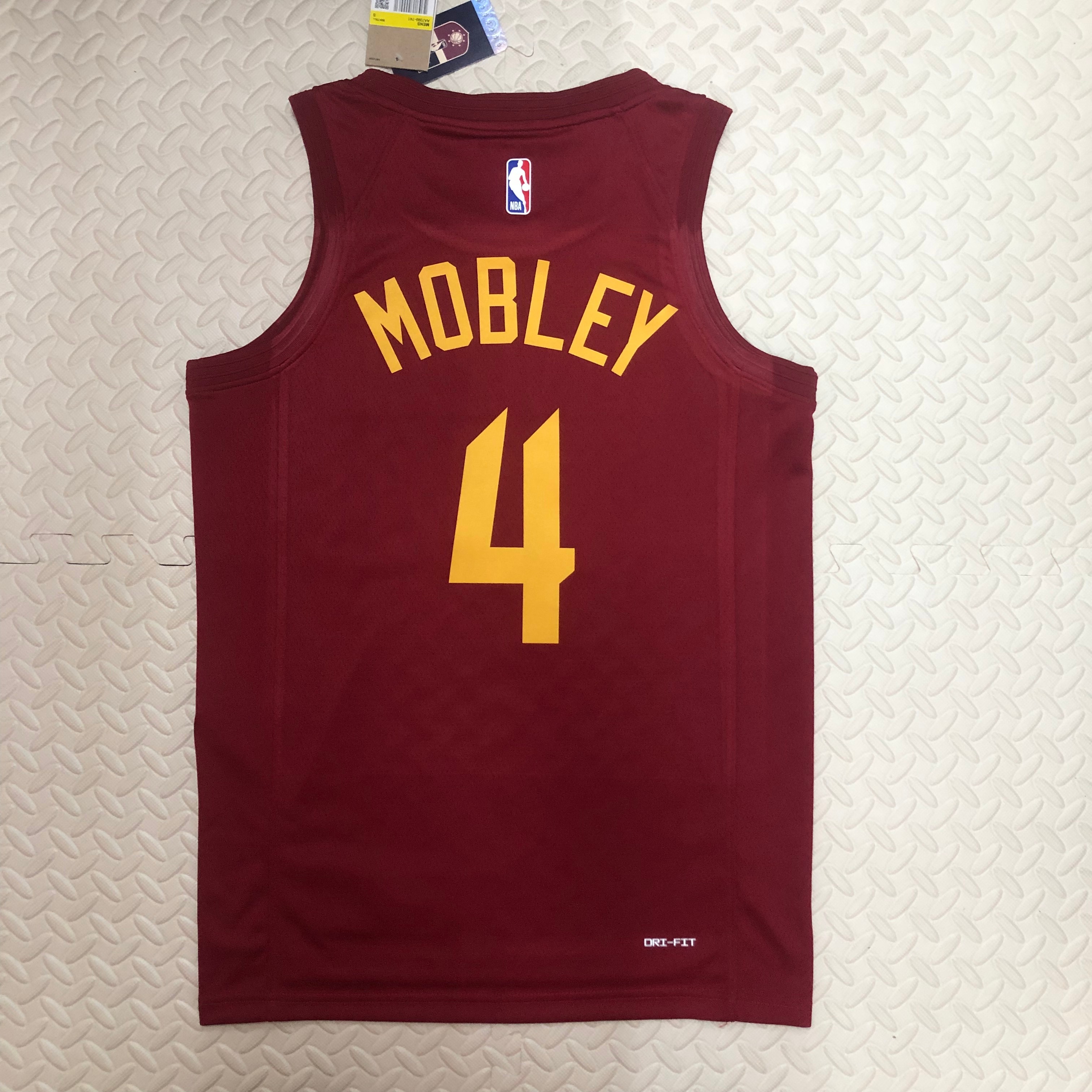 NBA Season 2023 Men Cleveland Cavaliers Red #4 MOBLEY Jersey High Quality Name and Number Print - leoleo123123
