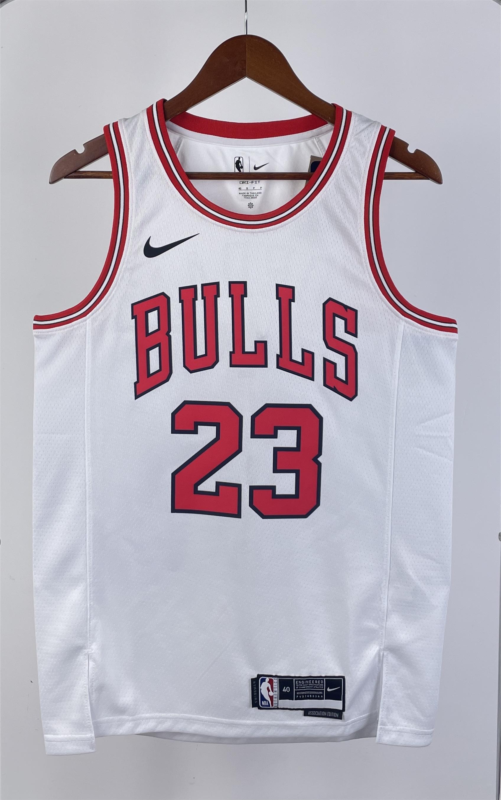 NBA Men 2023 Chicago Bulls White #23 JORDAN Jersey High Quality Name and Number Print - leoleo123123