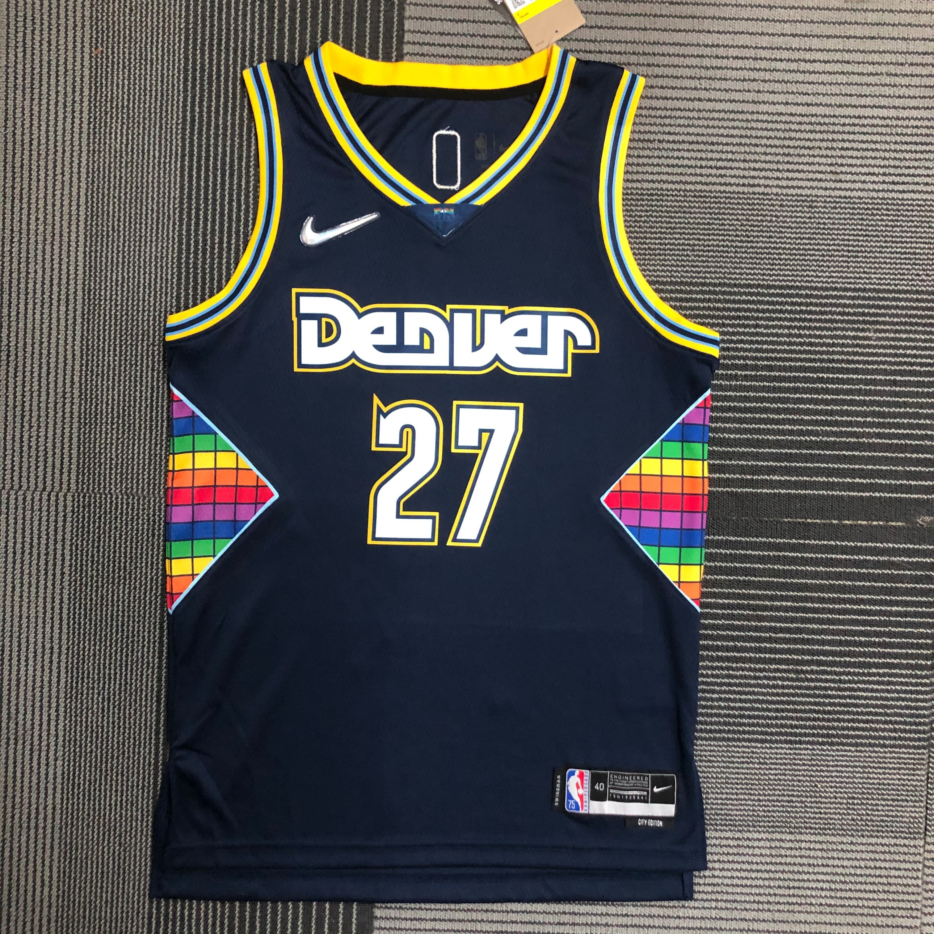 NBA Men Season 2022 Denver Nuggets Dark Blue #27 MURRAY Jersey High Quality Name and Number Print - leoleo123123
