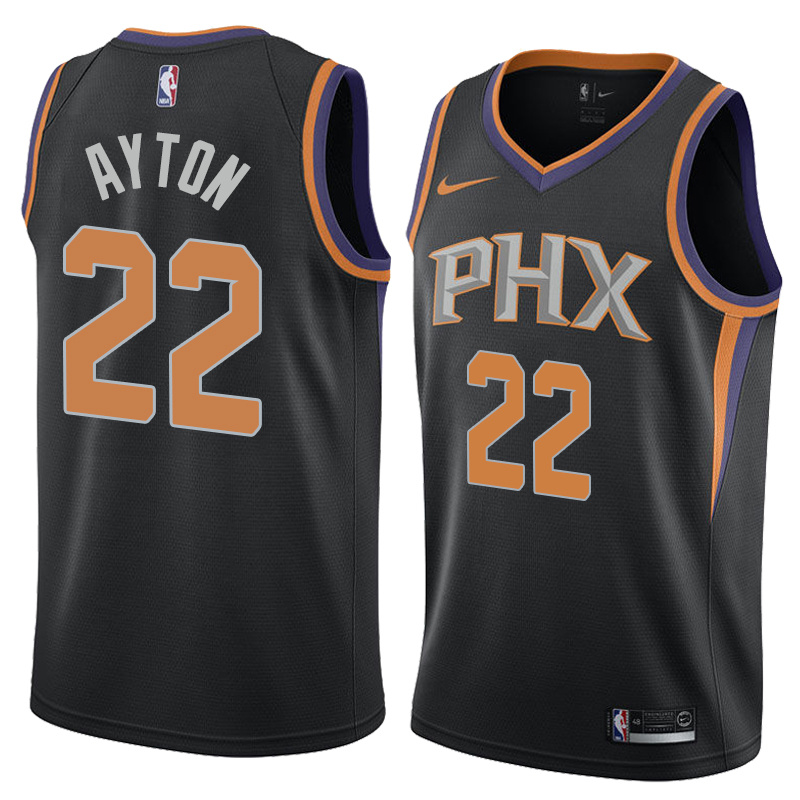 NBA Men Phoenix Suns Black #22 AYTON Jersey High Quality Name and Number Print - leoleo123123