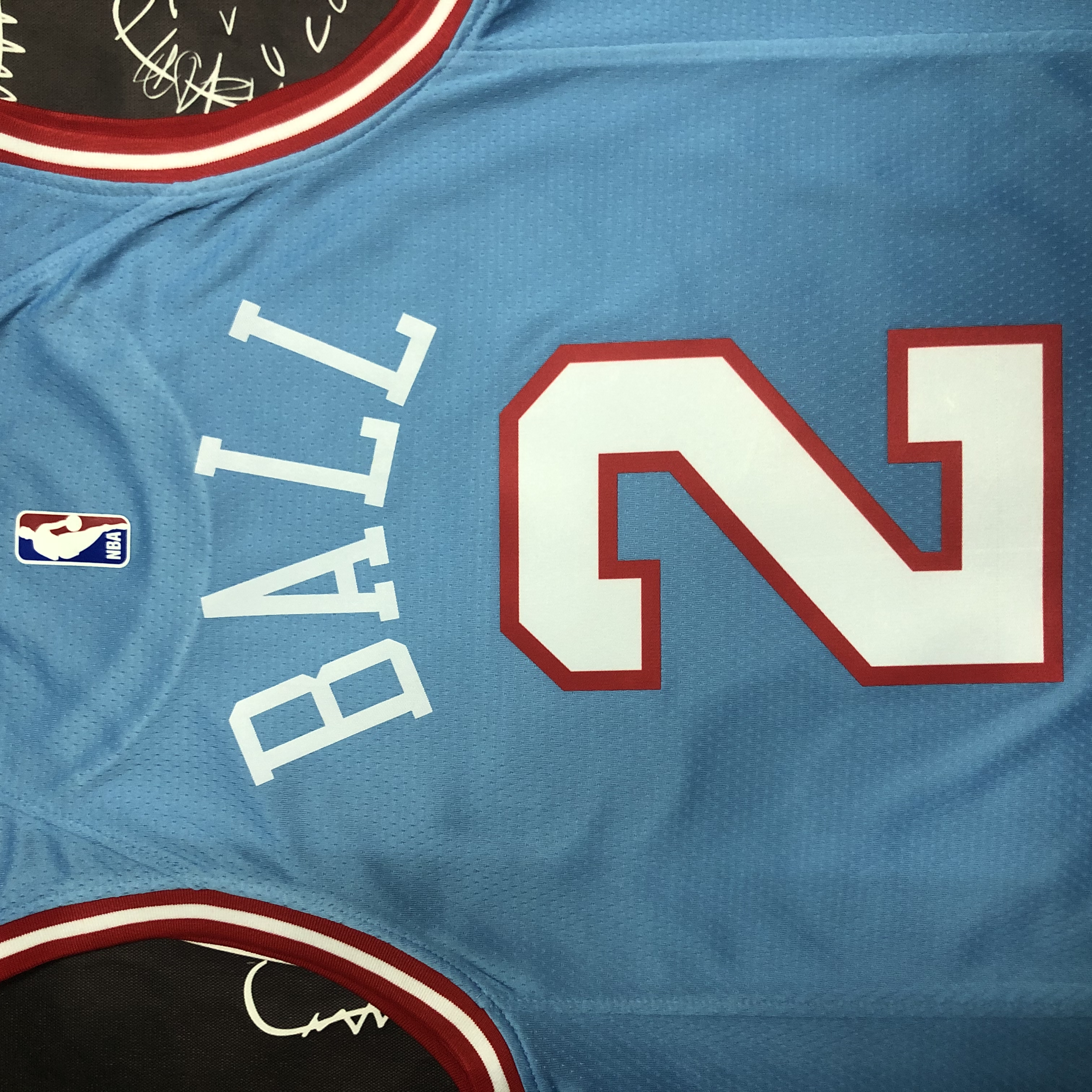 NBA Men Chicago Bulls Blue #2 BALL Jersey High Quality Name and Number Print - leoleo123123