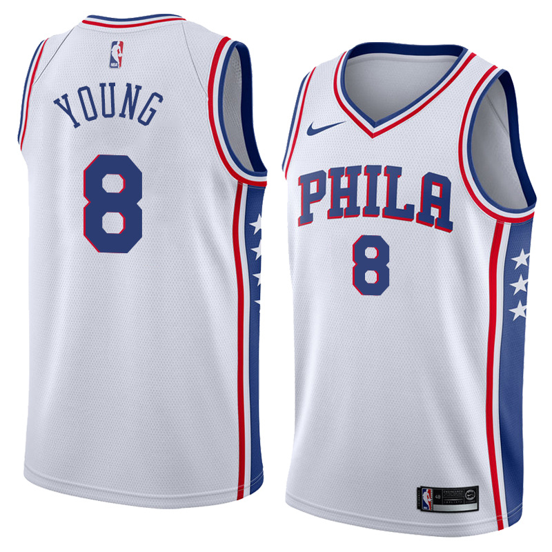 NBA Men Philadelphia 76ers White #8 YOUNG Jersey High Quality Name and Number Print - leoleo123123