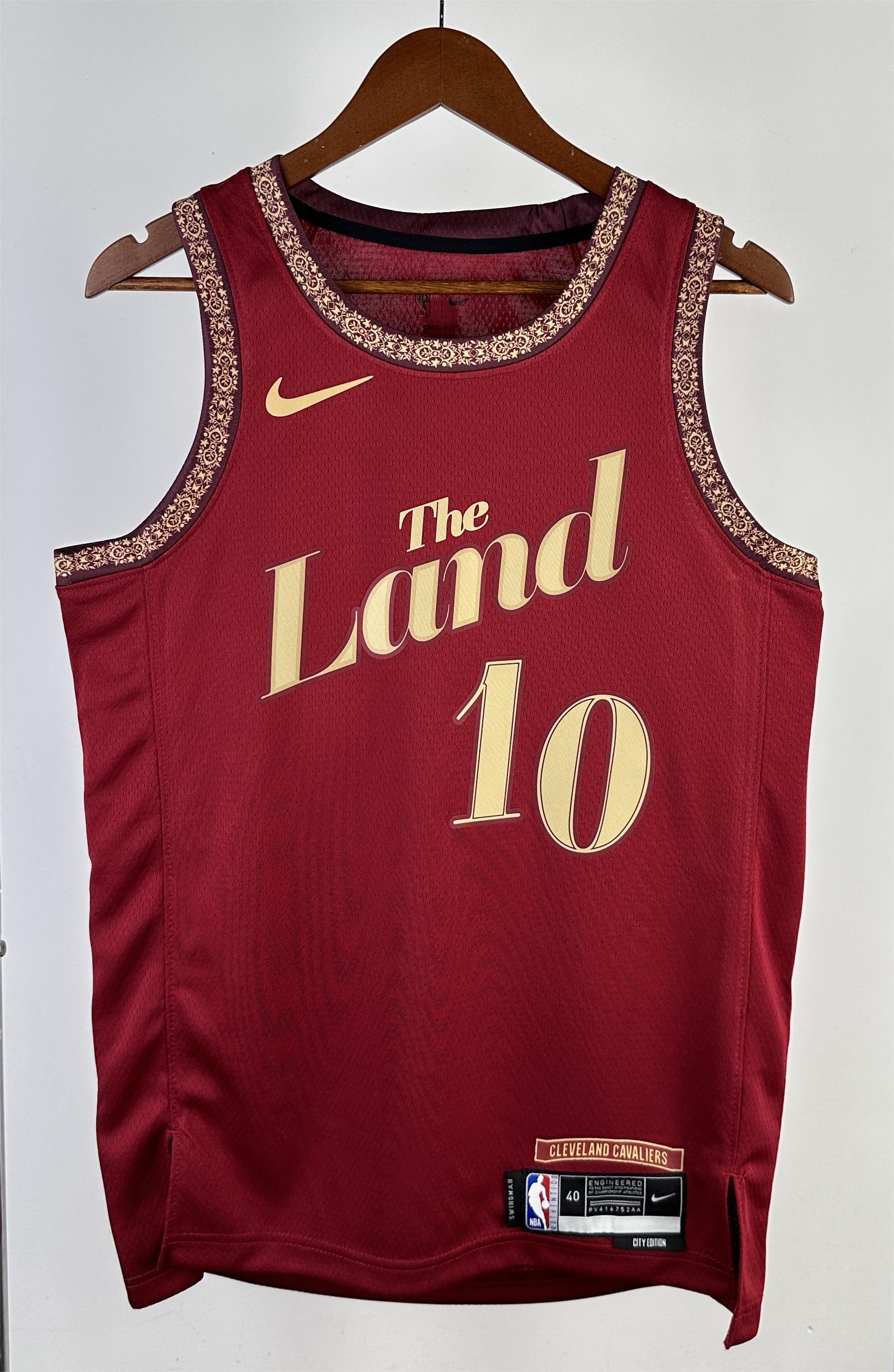 NBA 2024 Men Cleveland Cavaliers City Edition Red #10 GARLAND Jersey High Quality Name and Number Print - leoleo123123