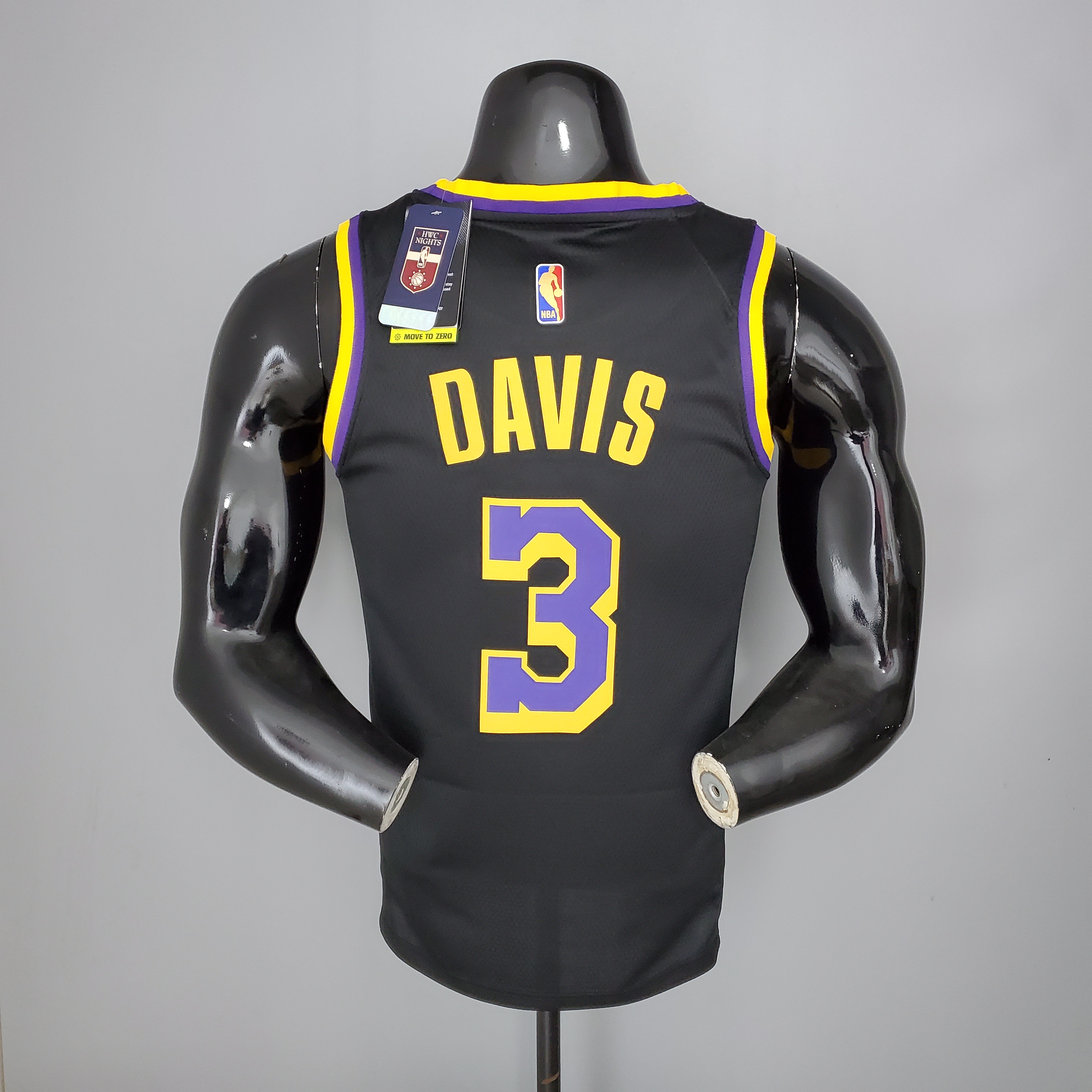 2021 DAVIS#3 Lakers Bonus Edition Black NBA Jersey High Quality Name and Number Print - leoleo123123