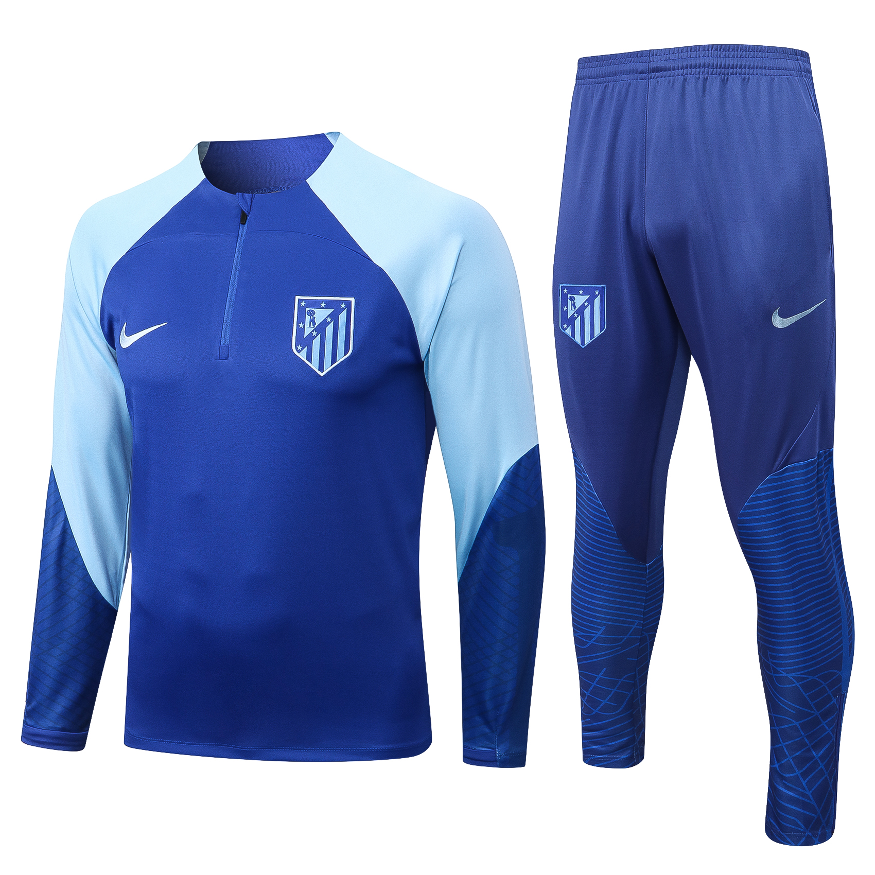 22-23 At Madrid Blue Sweater Tracksuit Thai Quality - leoleo123123