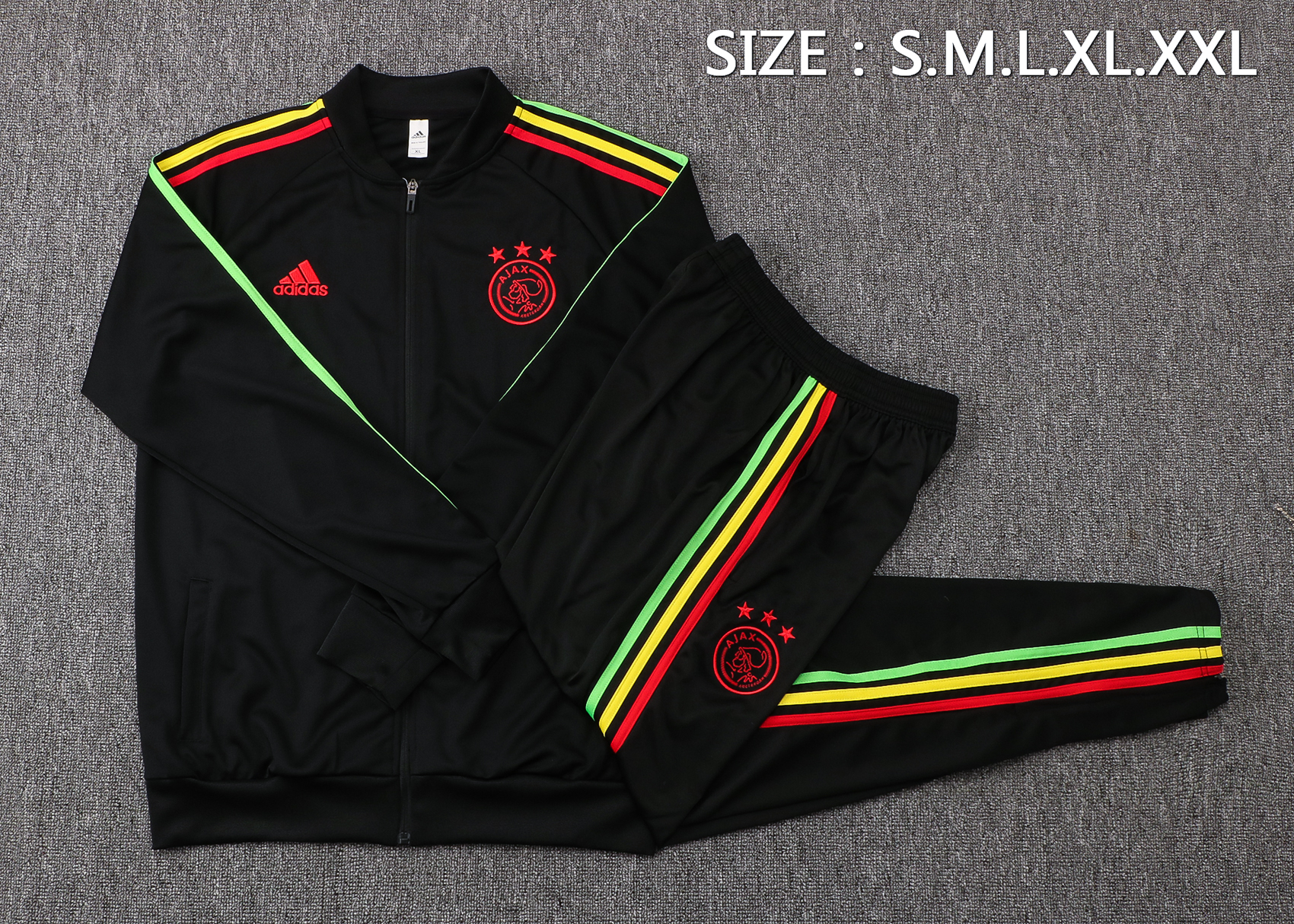 21/22 Ajax Black Jacket Tracksuit Thai Quality - leoleo123123