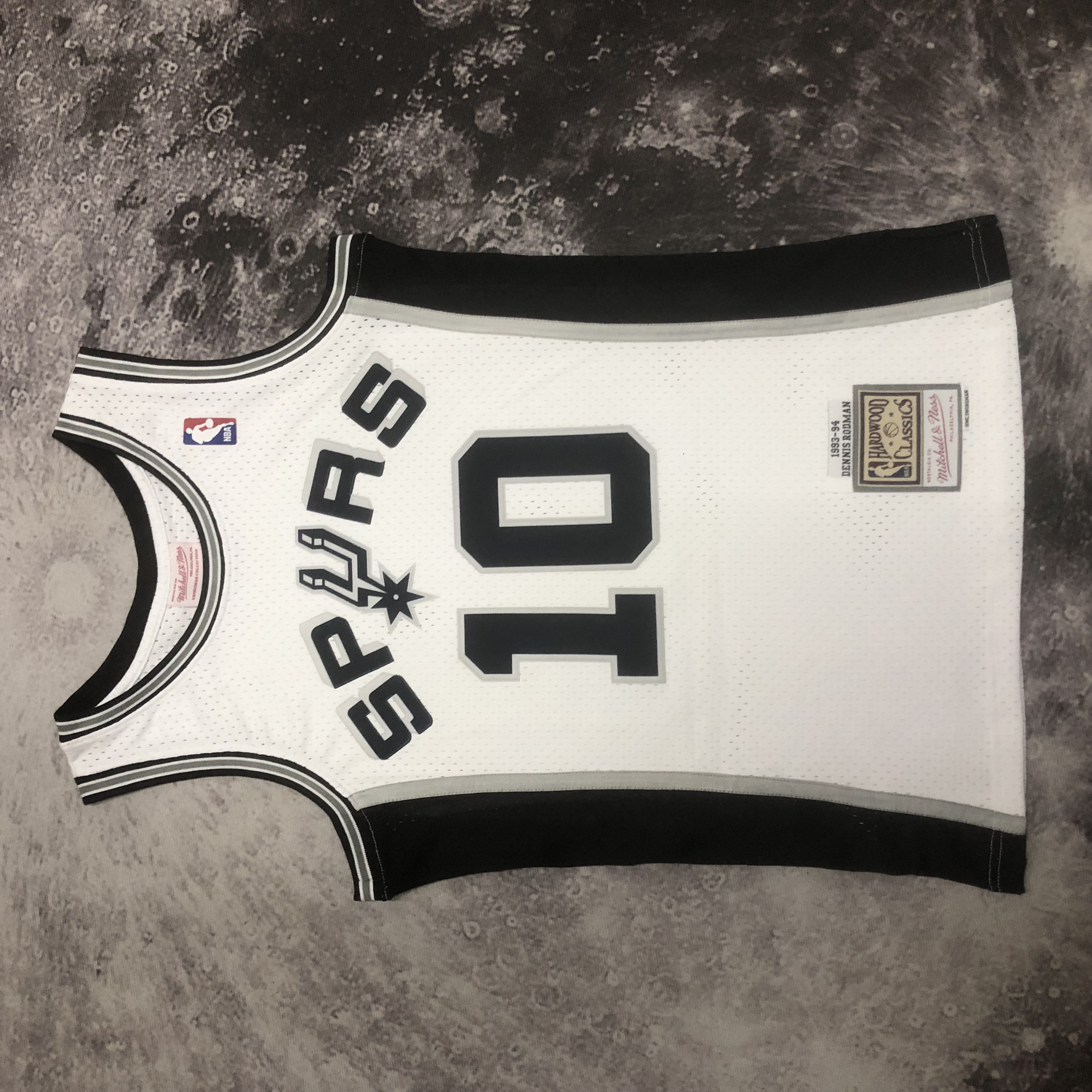 NBA Men 93-94 San Antonio Spurs White #10 RODMAN Classics Swingman Jersey - leoleo123123