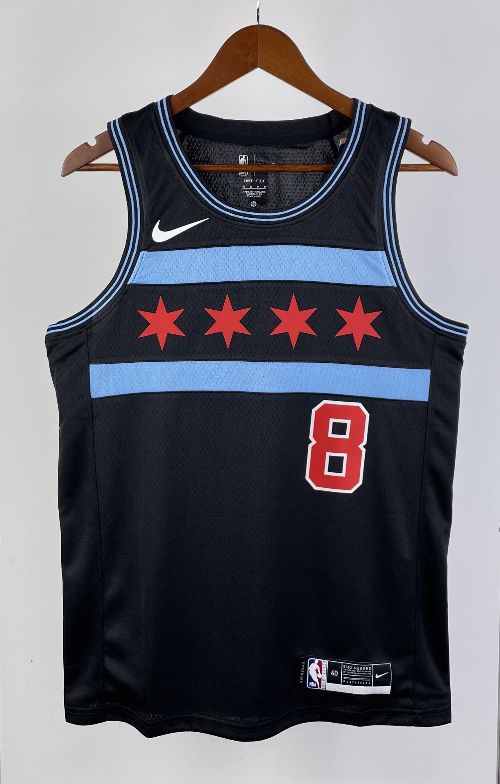 NBA 2019 Chicago Bulls City Edition Black #8 LAVINE Swingman Jersey High Quality - leoleo123123