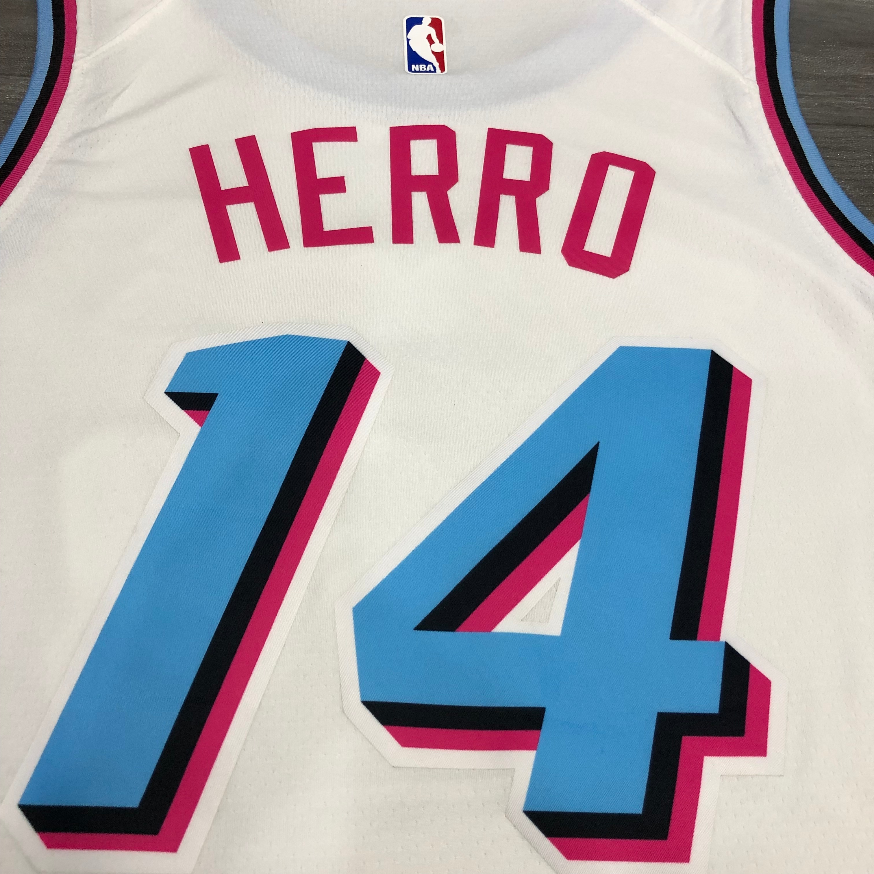 NBA Men Miami Heat White City #14 HERRO Jersey High Quality Name and Number Print - leoleo123123
