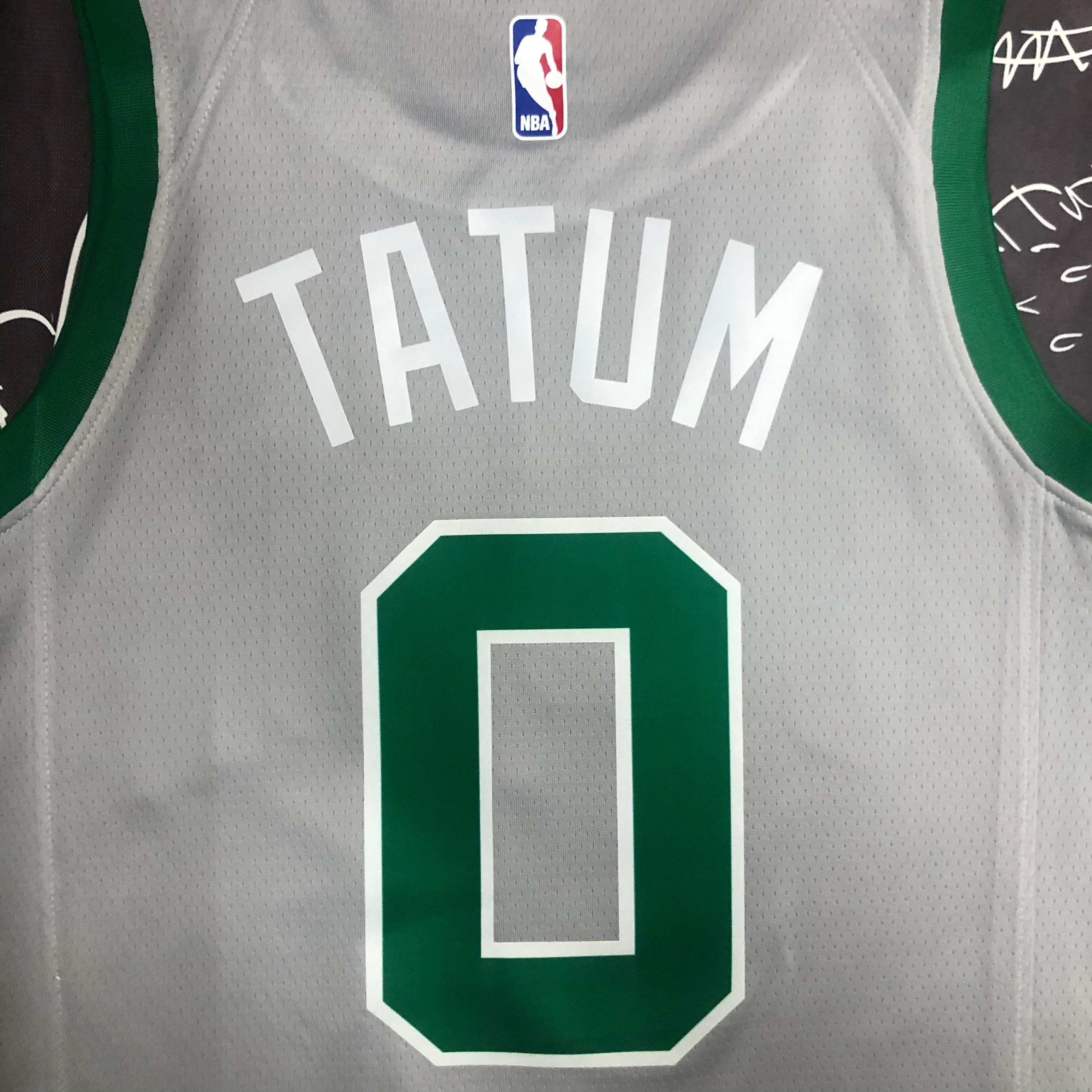 NBA Men Boston Celtics Grey #0 TATUM Jersey High Quality Name and Number Print - leoleo123123