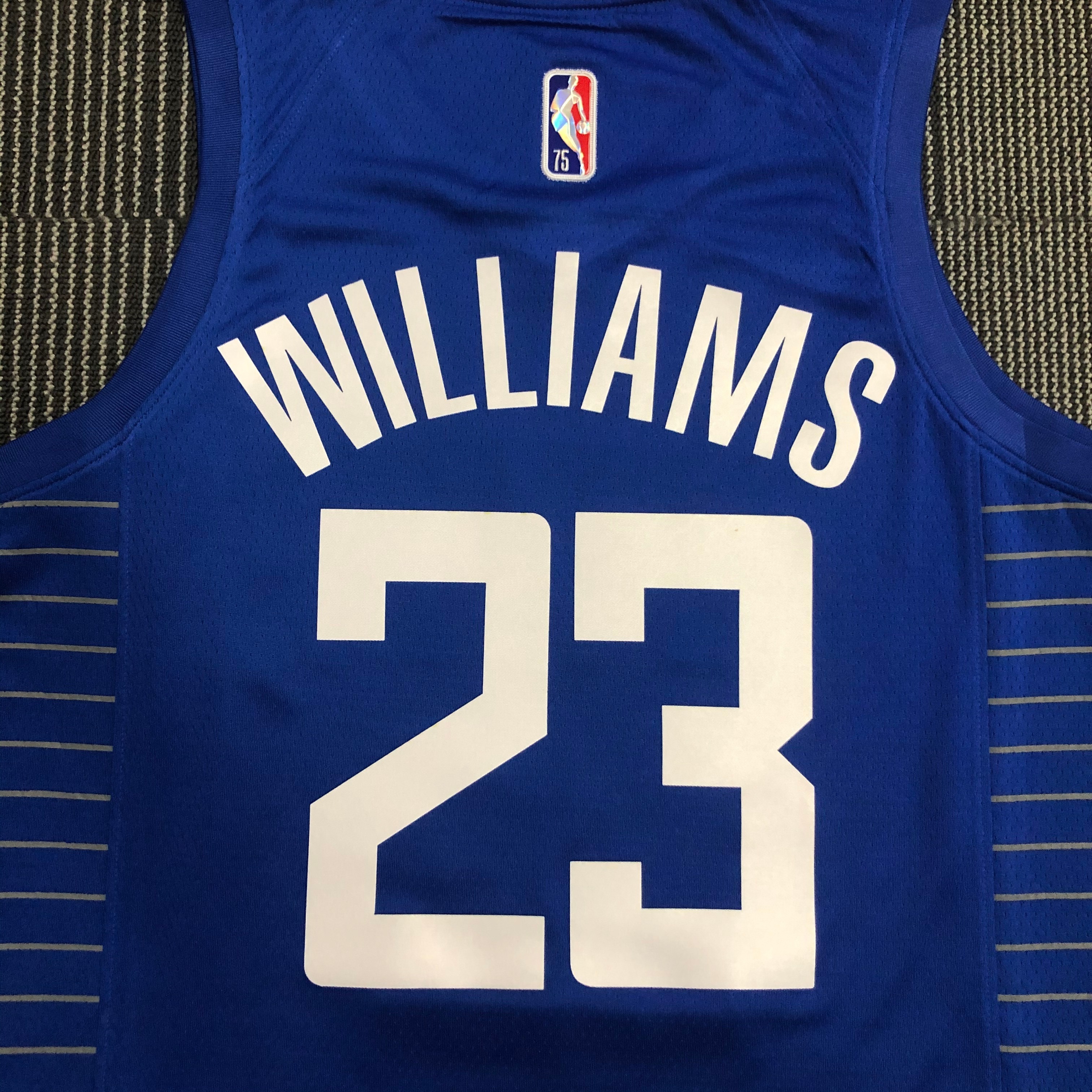 NBA Men 75th Anniversary Los Angeles Clippers Blue #23 WILLIAMS Jersey High Quality Name and Number Print - leoleo123123