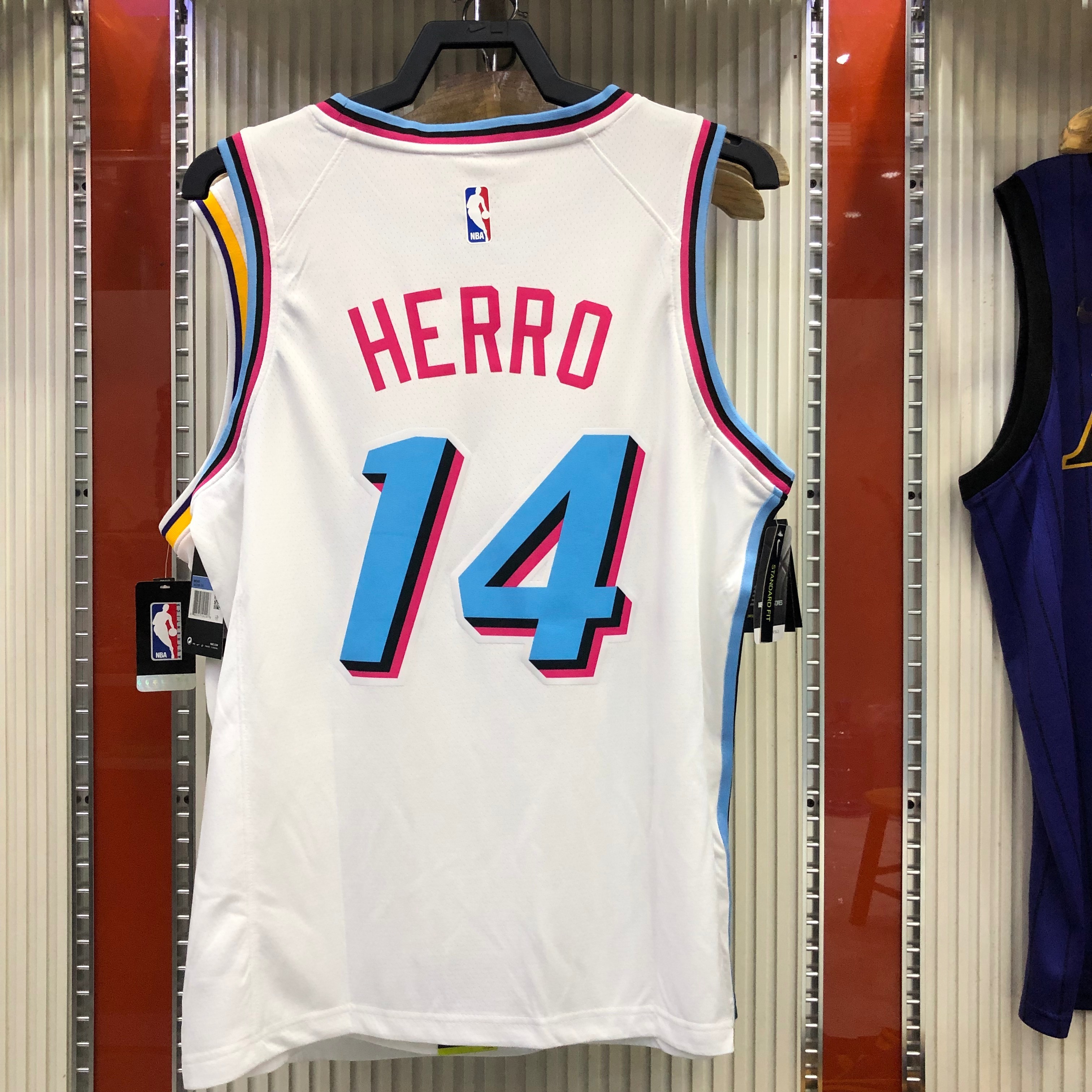 NBA Men Miami Heat White City #14 HERRO Jersey High Quality Name and Number Print - leoleo123123