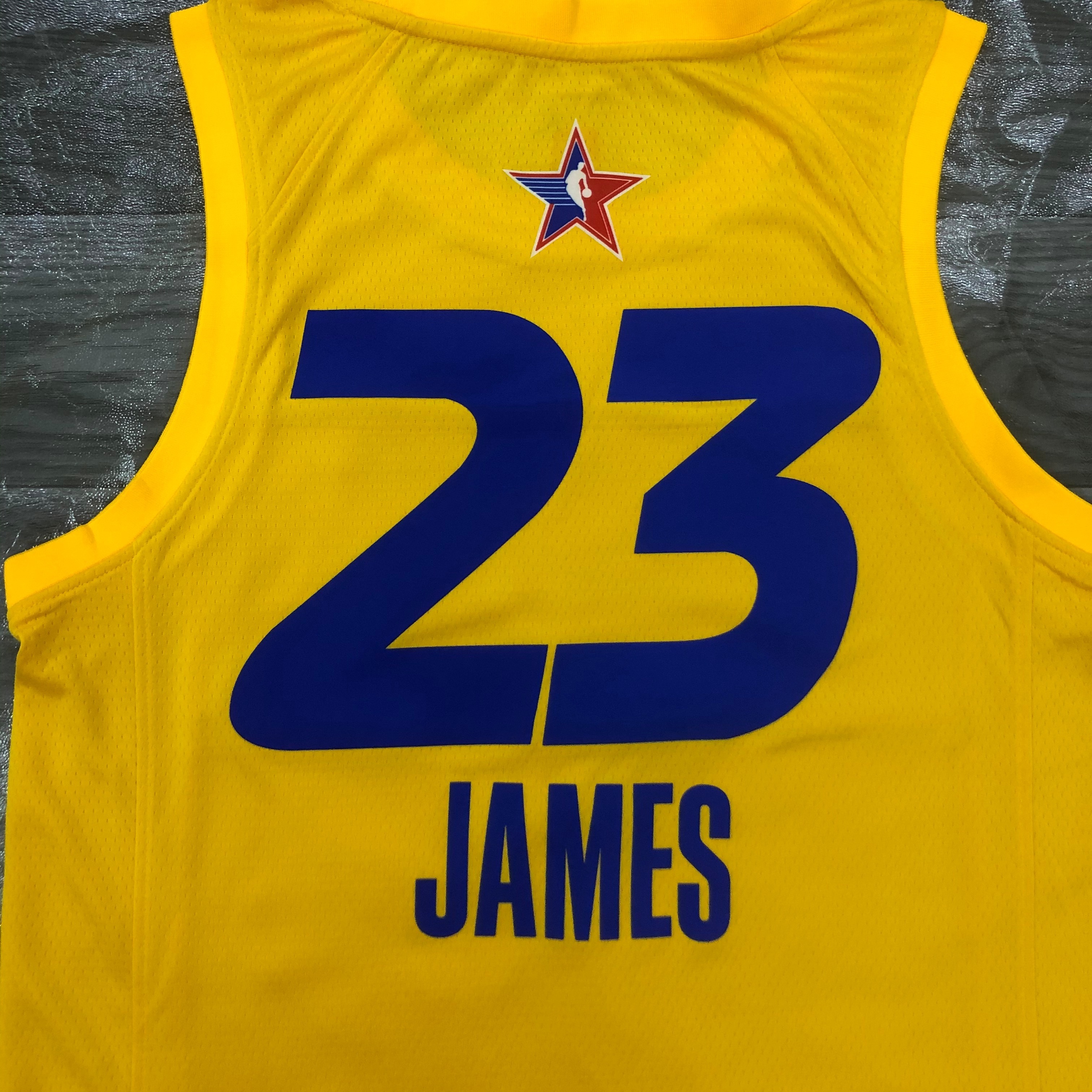 NBA Men 2021 All Star Jerseys Yellow #23 JAMES Jersey High Quality Name and Number Print - leoleo123123