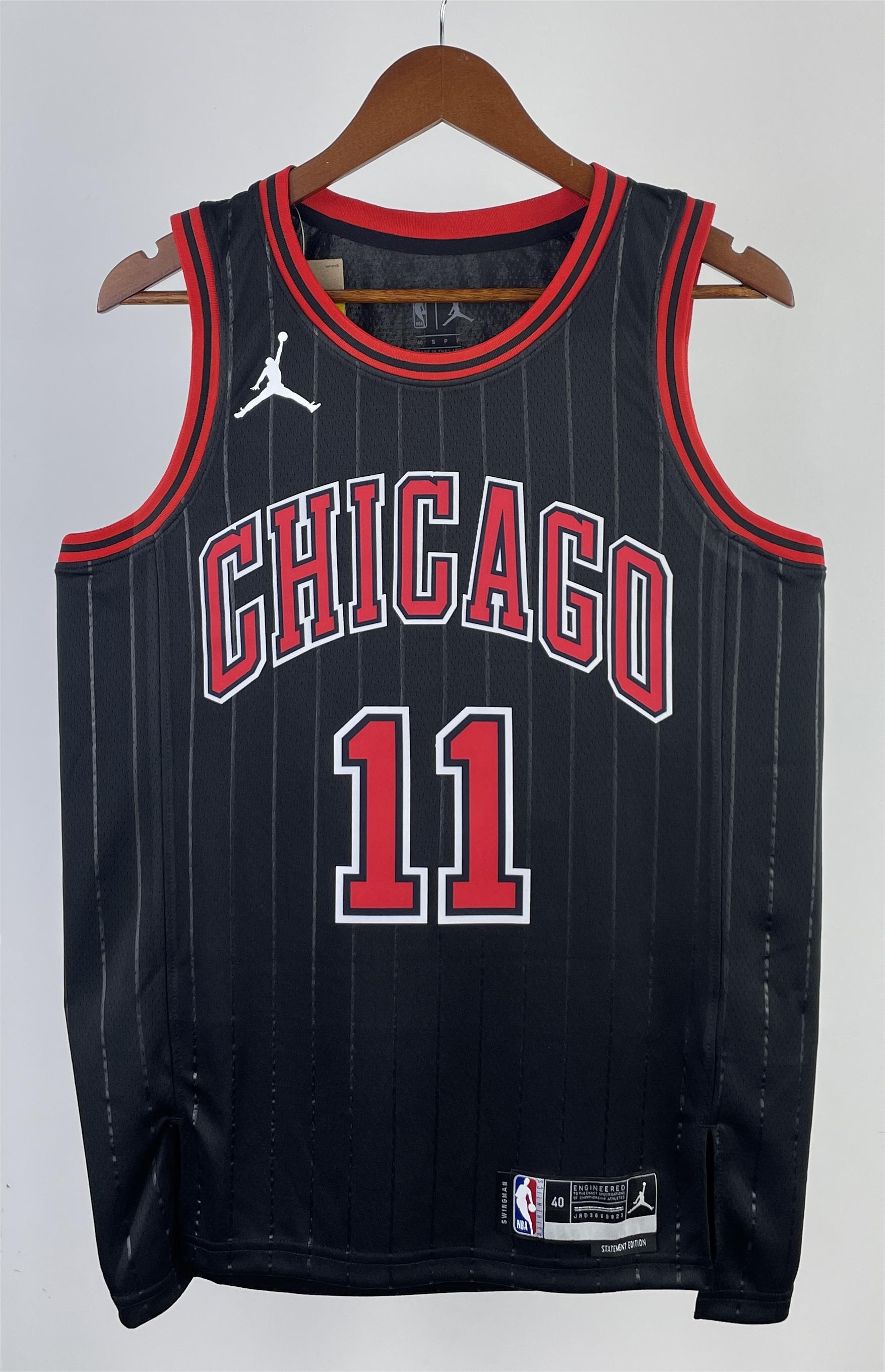 NBA Men 2023 Chicago Bulls Black with Jordan Logo #11 DEROZAN Jersey High Quality Name and Number Print - leoleo123123