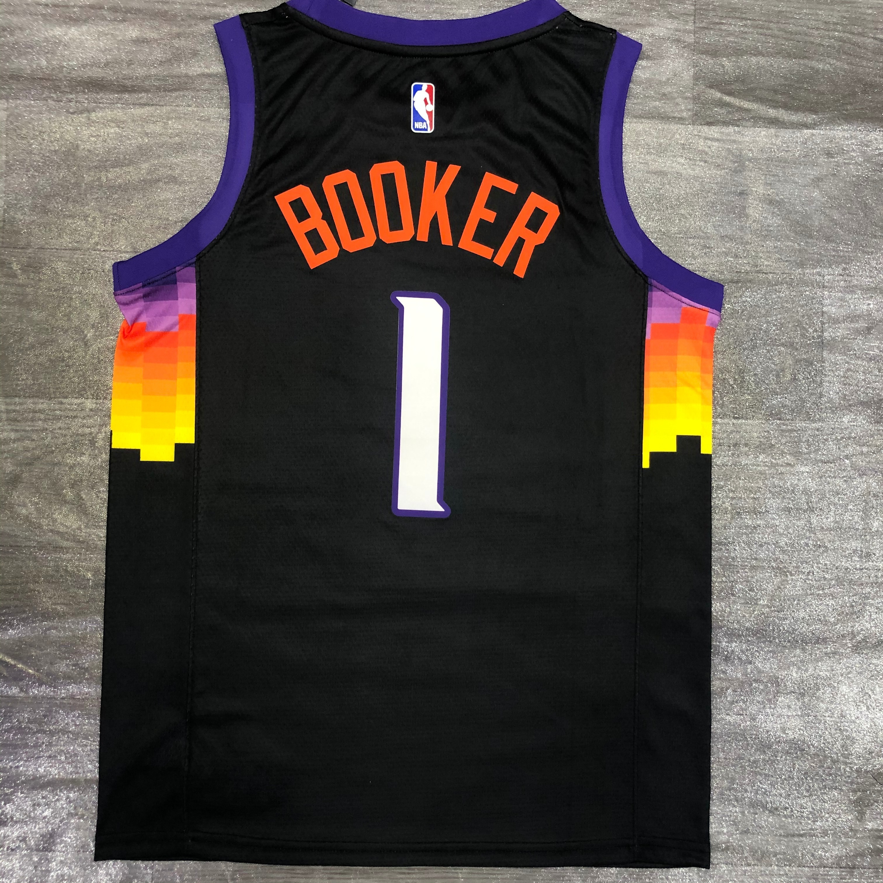 NBA Season 20-21 Men Phoenix Suns Black #1 BOOKER Jersey High Quality Name and Number Print - leoleo123123