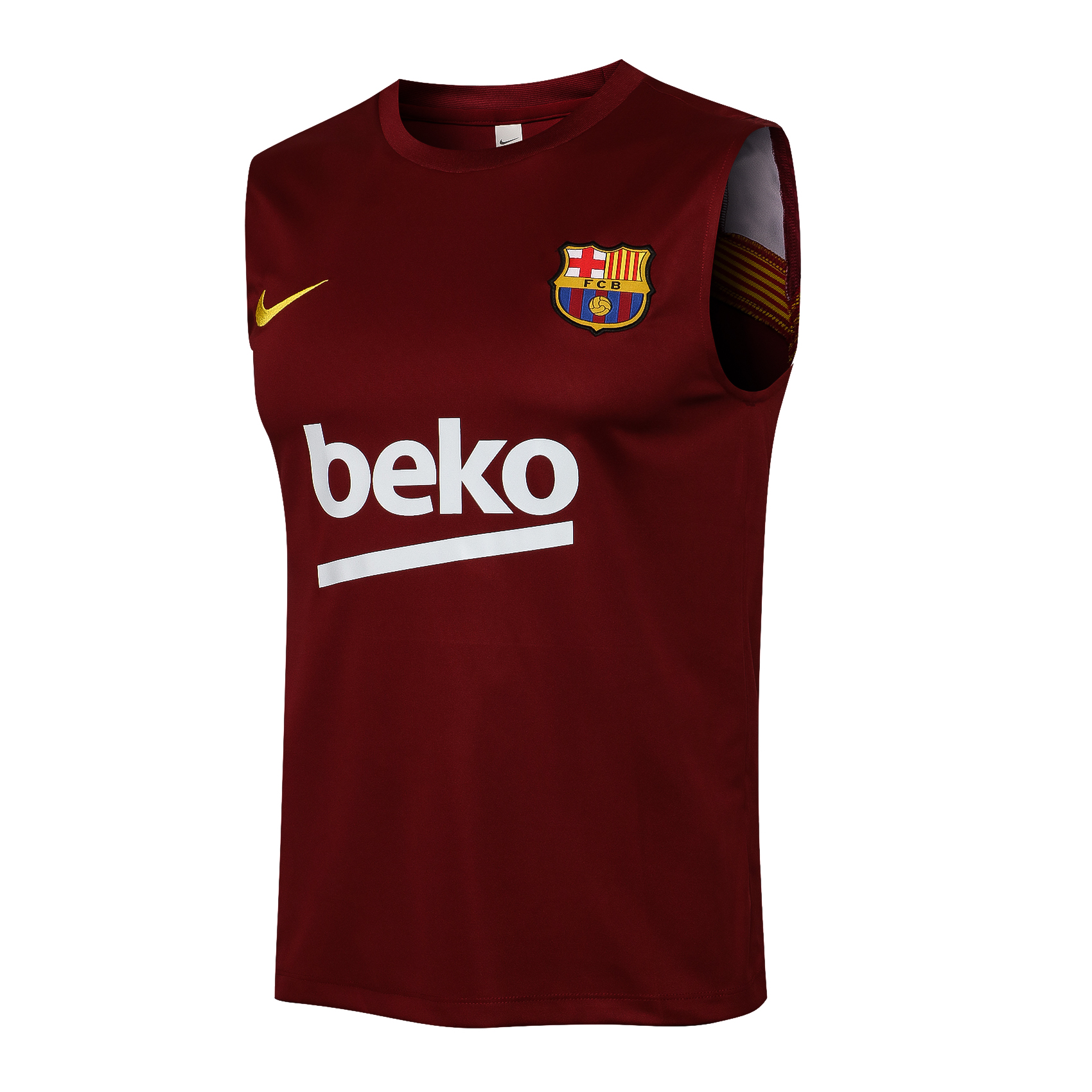 21/22 Barcelona Jujube Red Vest Training Set--Vest and Short Pant Training Tracksuit - leoleo123123