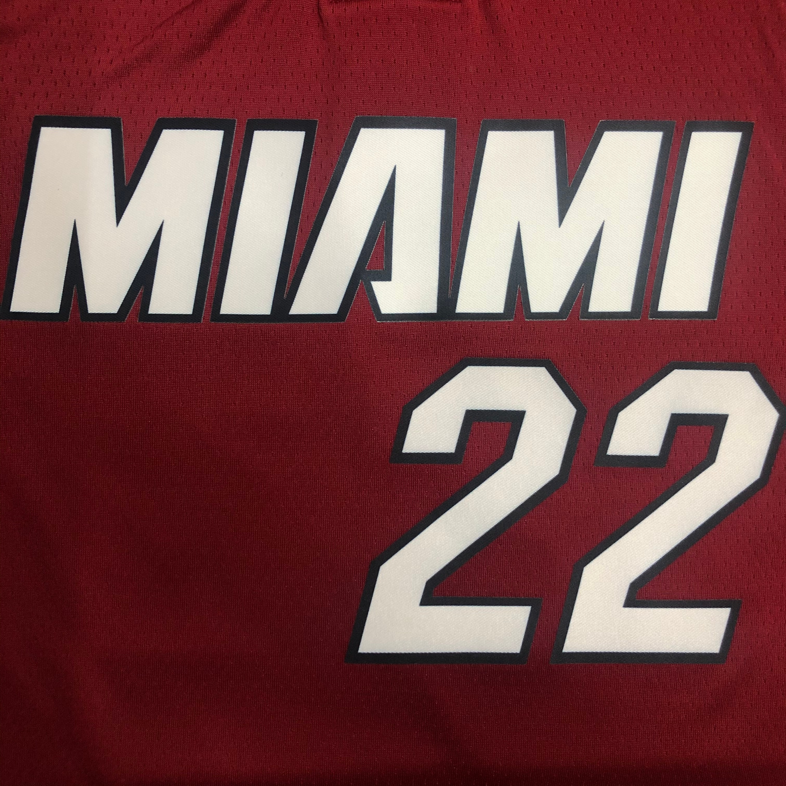 NBA Men 75th Anniversary Miami Heat Red #22 BUTLER Jersey High Quality Name and Number Print - leoleo123123