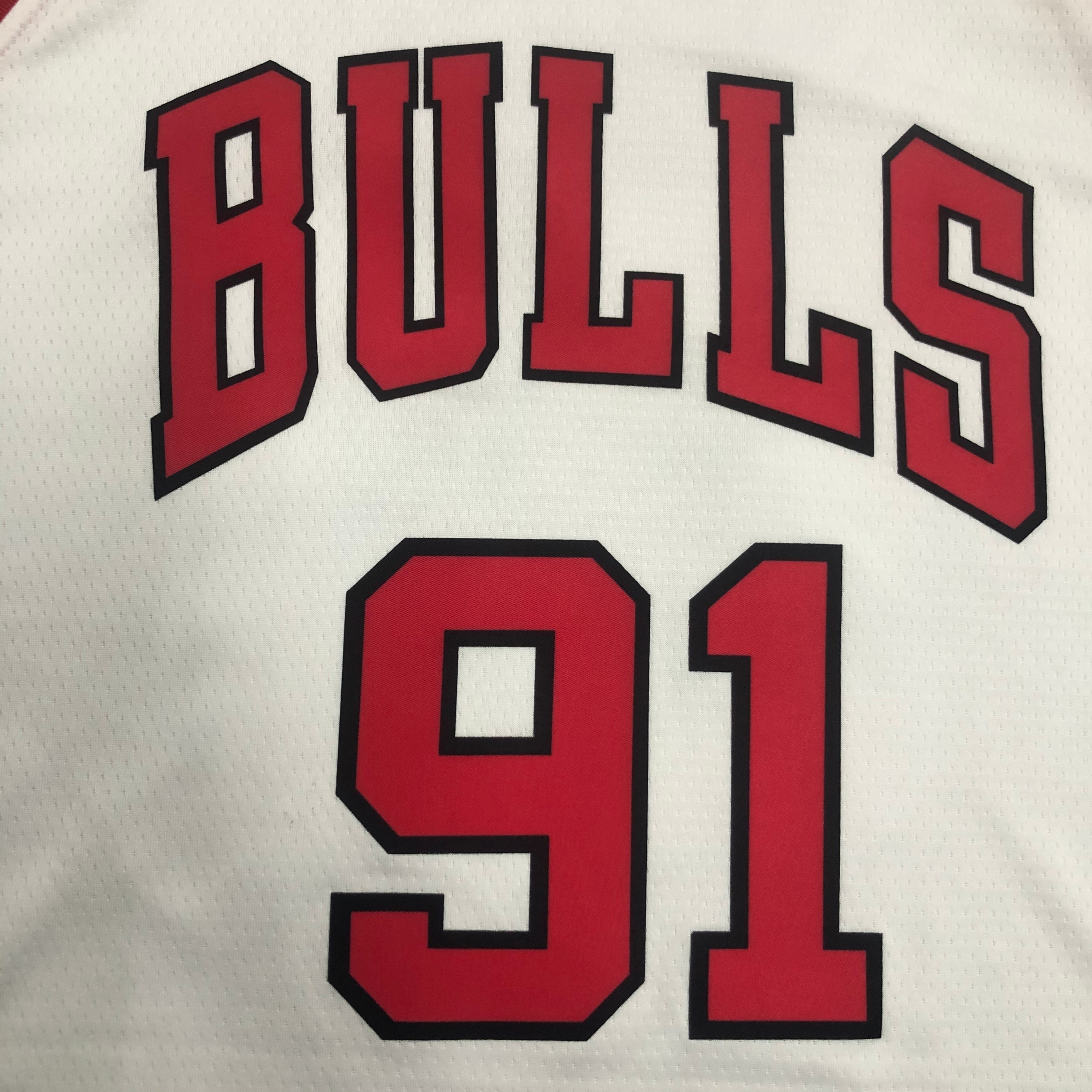 NBA Men Chicago Bulls White #91 RODMAN Jersey High Quality Name and Number Print - leoleo123123