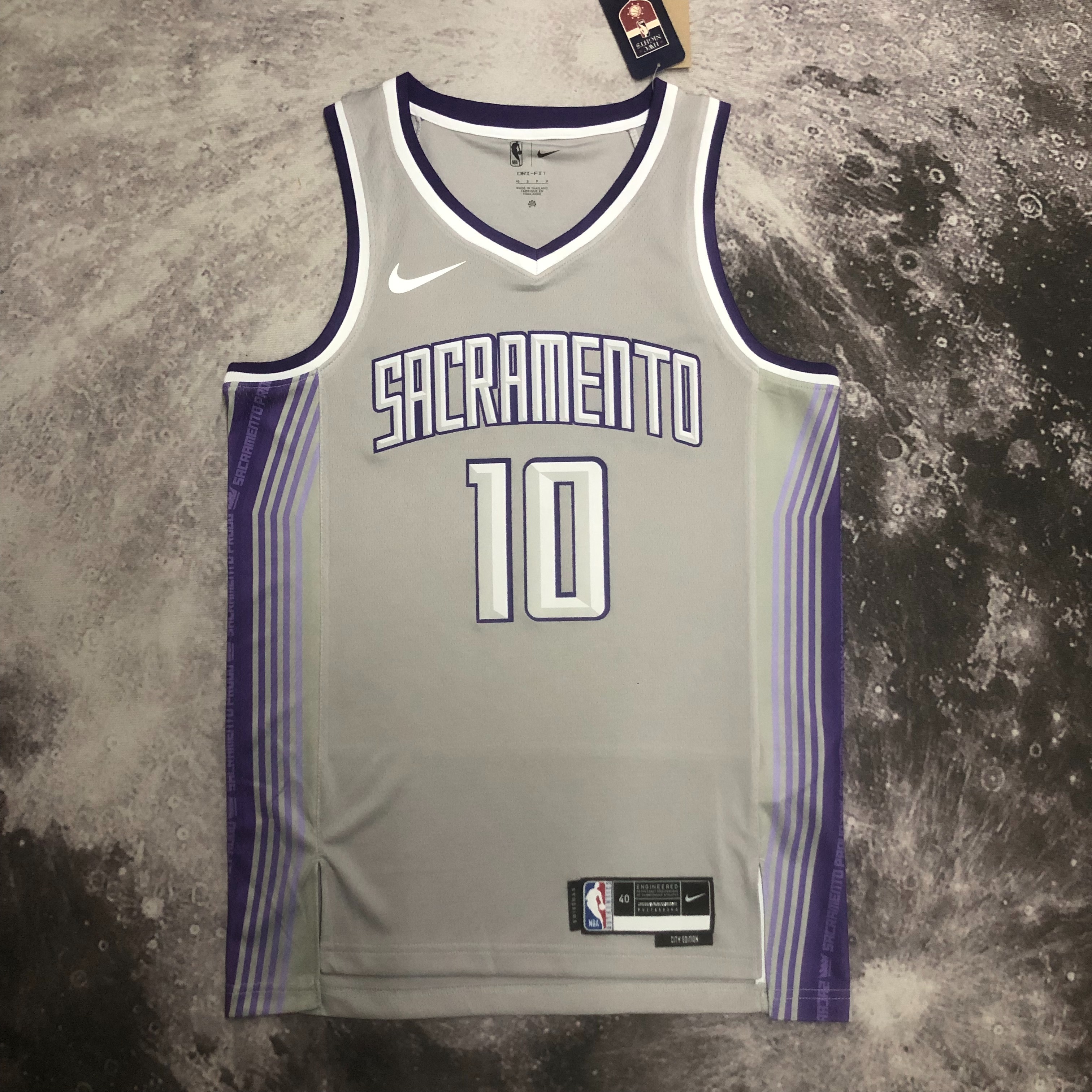 NBA Men 2023 Sacramento Kings Grey #10 SABONIS Jersey High Quality Name and Number Print - leoleo123123