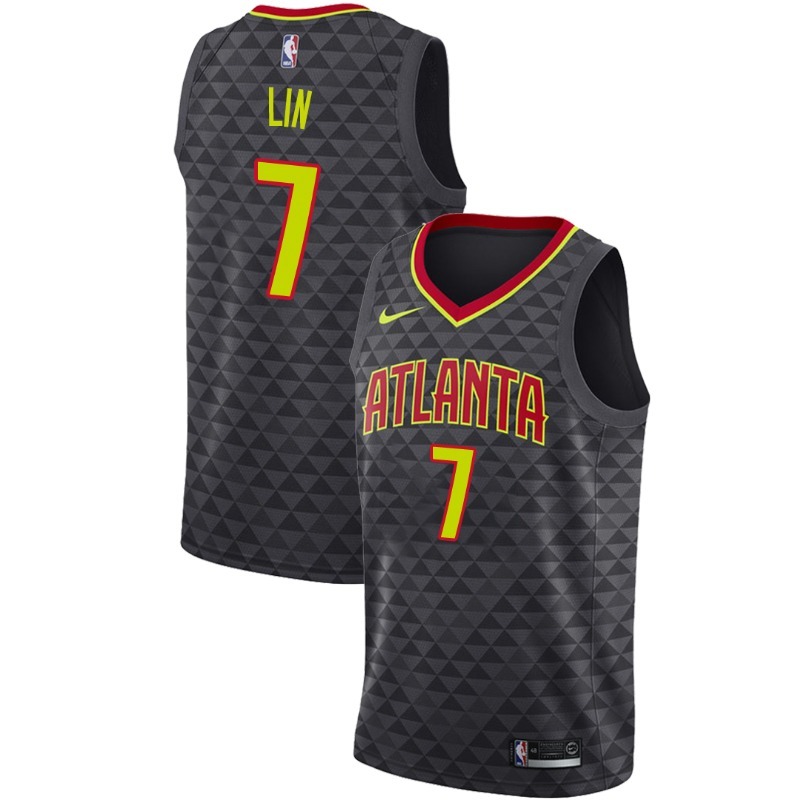 NBA Men Atlanta Hawks Black #7 LIN Jersey High Quality Name and Number Print - leoleo123123