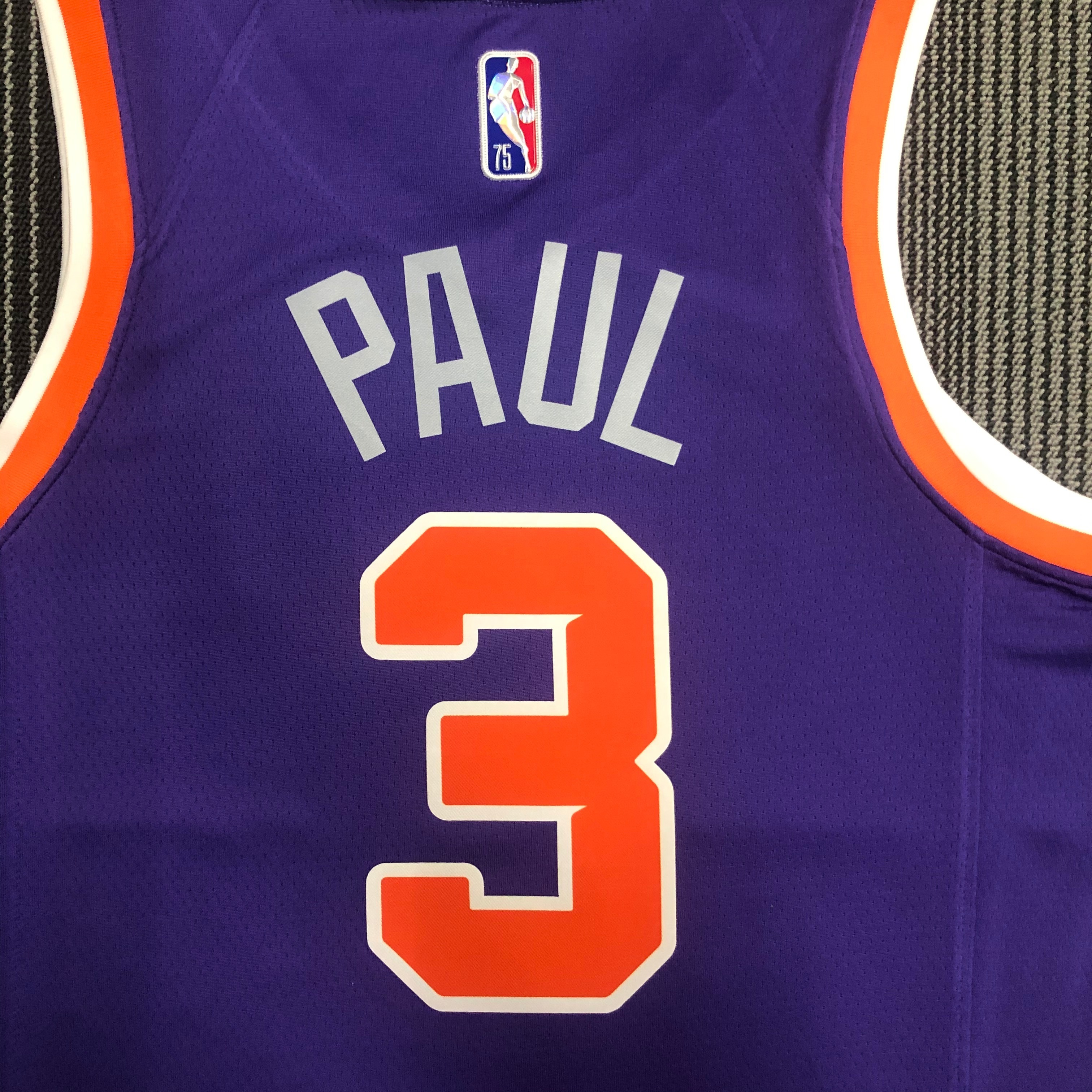 NBA Men 75 Anniversary Phoenix Suns Purple #3 PAUL Jersey High Quality Name and Number Print - leoleo123123