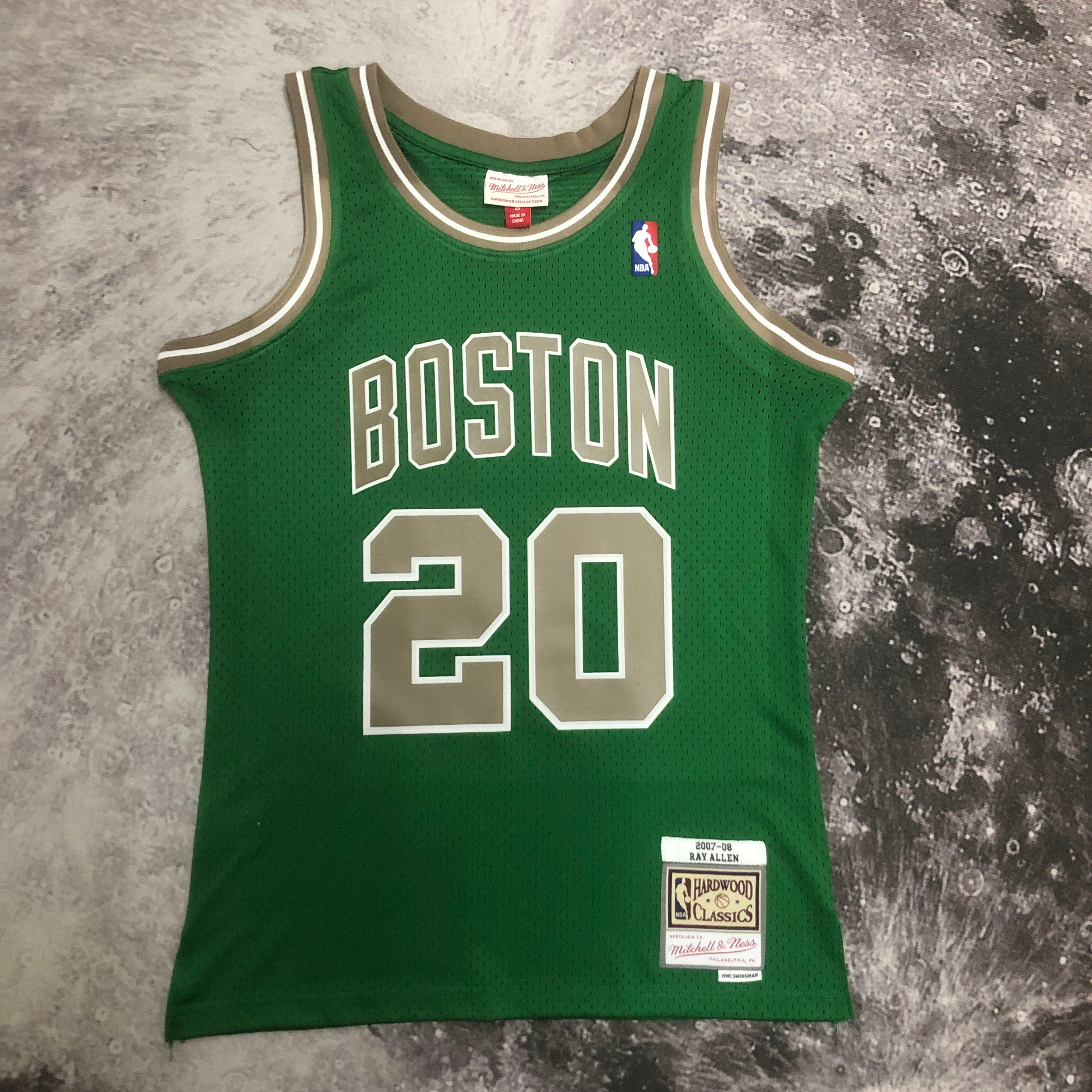 NBA Men Season 07-08 Boston Celtics Retro Green #20 ALLEN Jersey High Quality Name and Number Print - leoleo123123