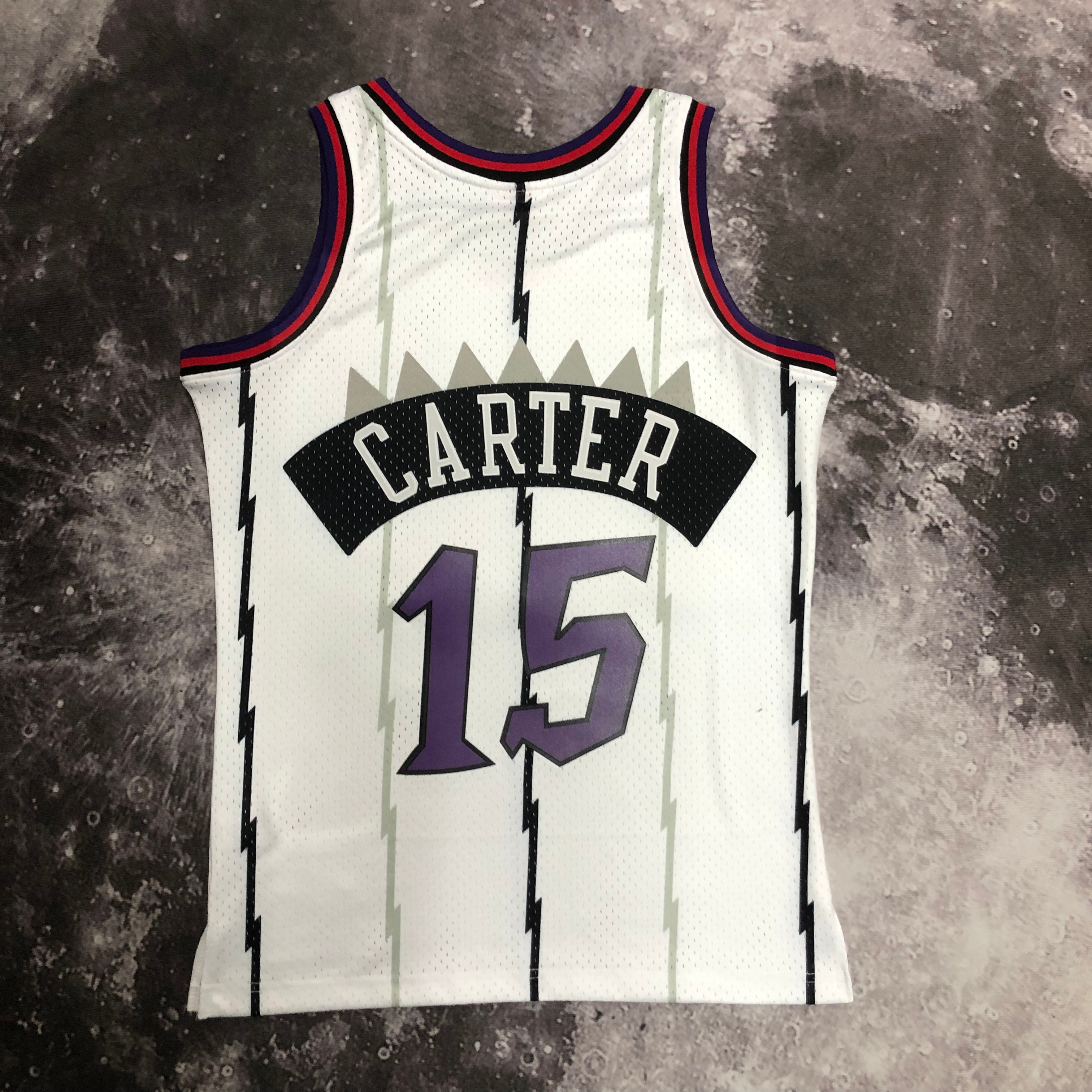 NBA Men Season 1998 Toronto Raptors Retro White #15 CARTER Jersey High Quality Name and Number Print - leoleo123123