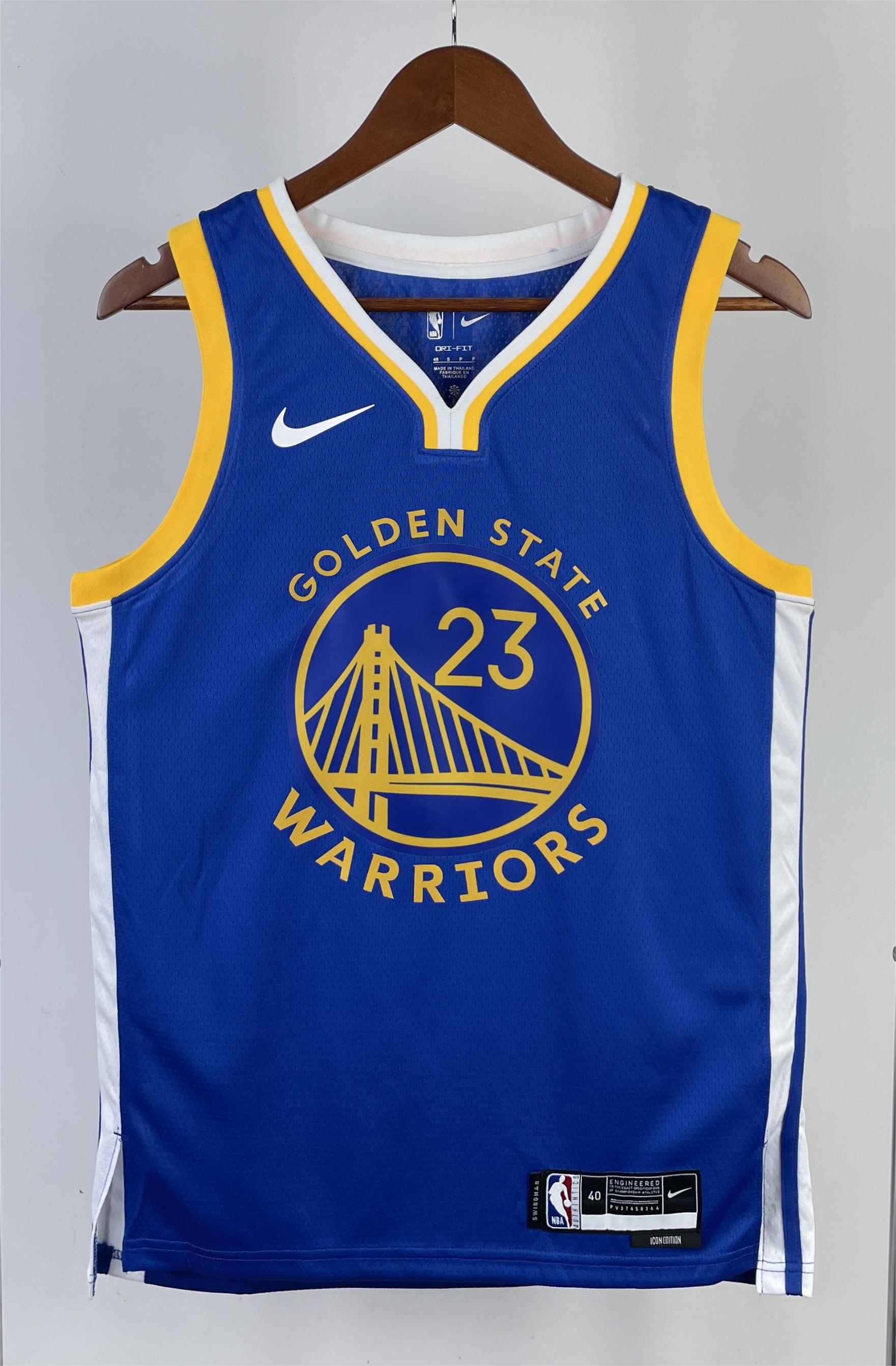NBA Men 2023 Golden State Warriors Blue #23 GREEN Swingman Jersey - leoleo123123