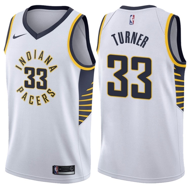 NBA Men Indiana Pacers White #33 TURNER Jersey High Quality Name and Number Print - leoleo123123