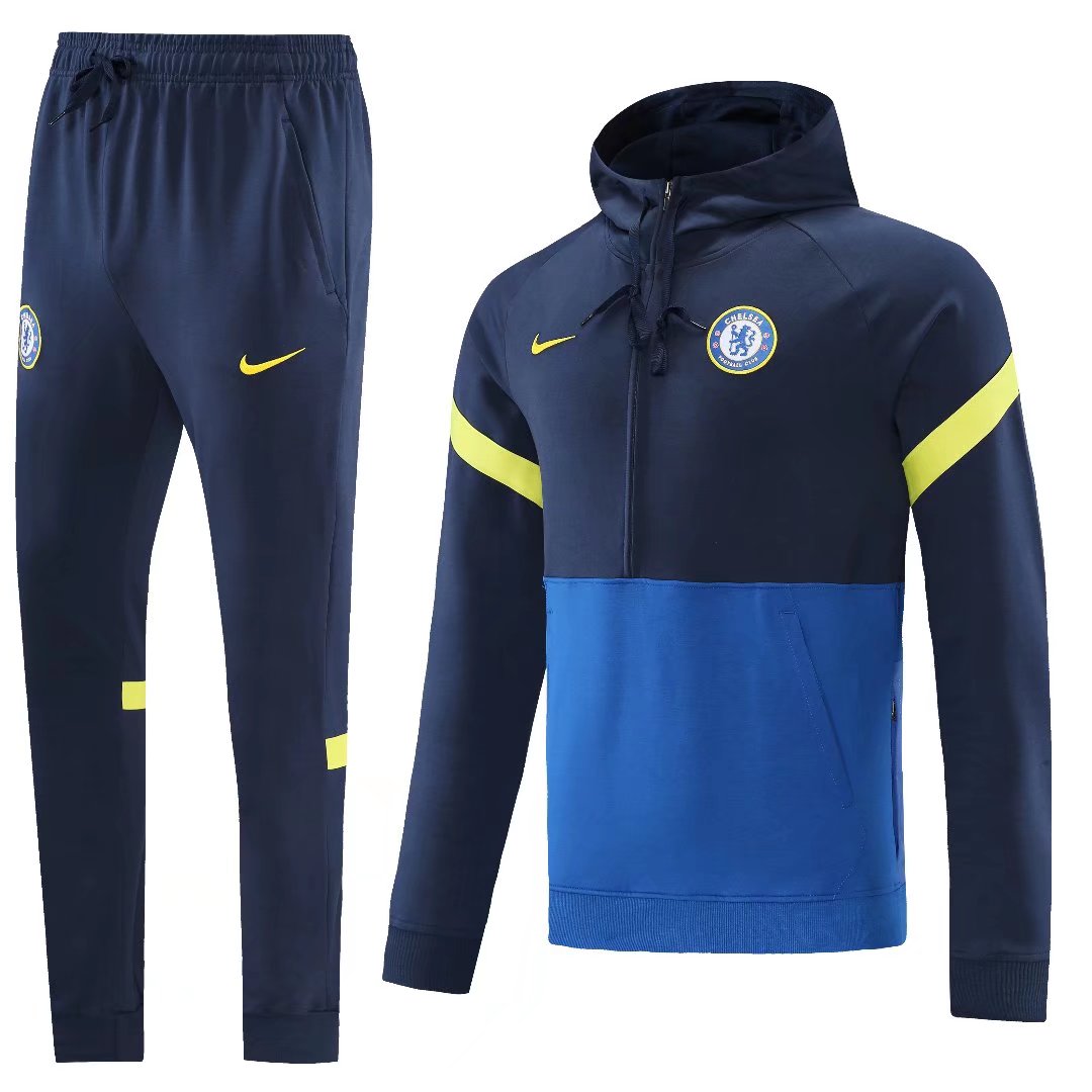 21/22 Chelsea Blue Jacket Tracksuit with Cap Thai Quality - leoleo123123