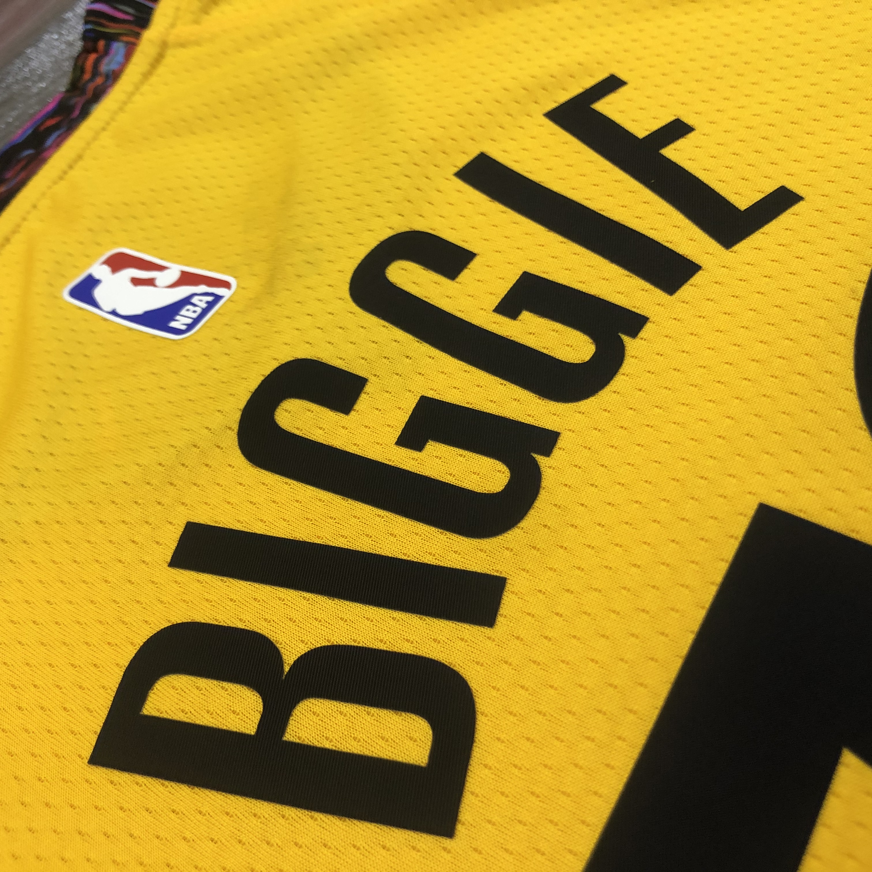 NBA Men Brooklyn Nets Yellow #72 BIGGIE Jersey High Quality Name and Number Print - leoleo123123