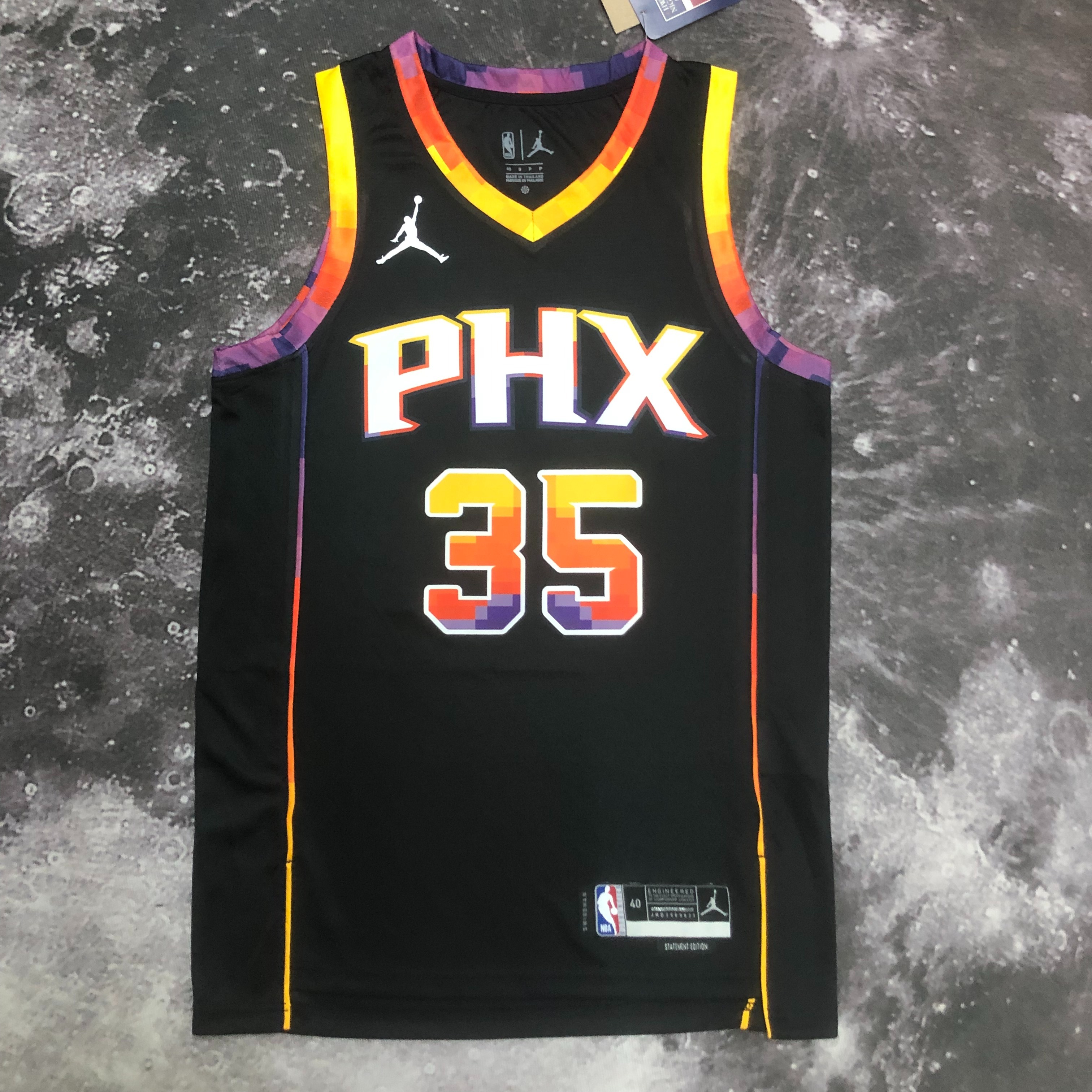 NBA Men Season 2023 Phoenix Suns Black with Jordan Logo #35 DURANT Jersey High Quality Name and Number Print - leoleo123123