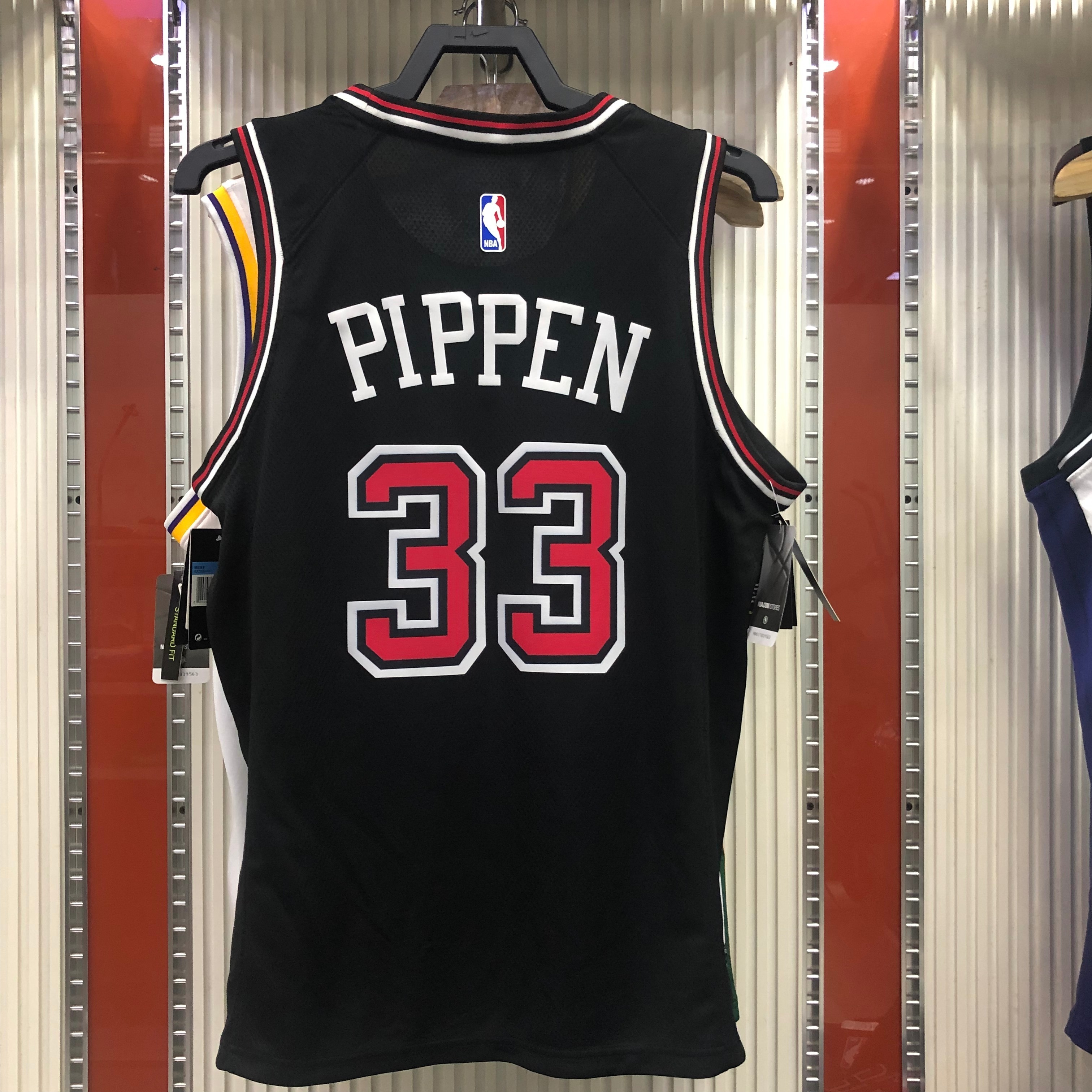 NBA Men Chicago Bulls Black ##33 PIPPEN Jersey High Quality Name and Number Print - leoleo123123