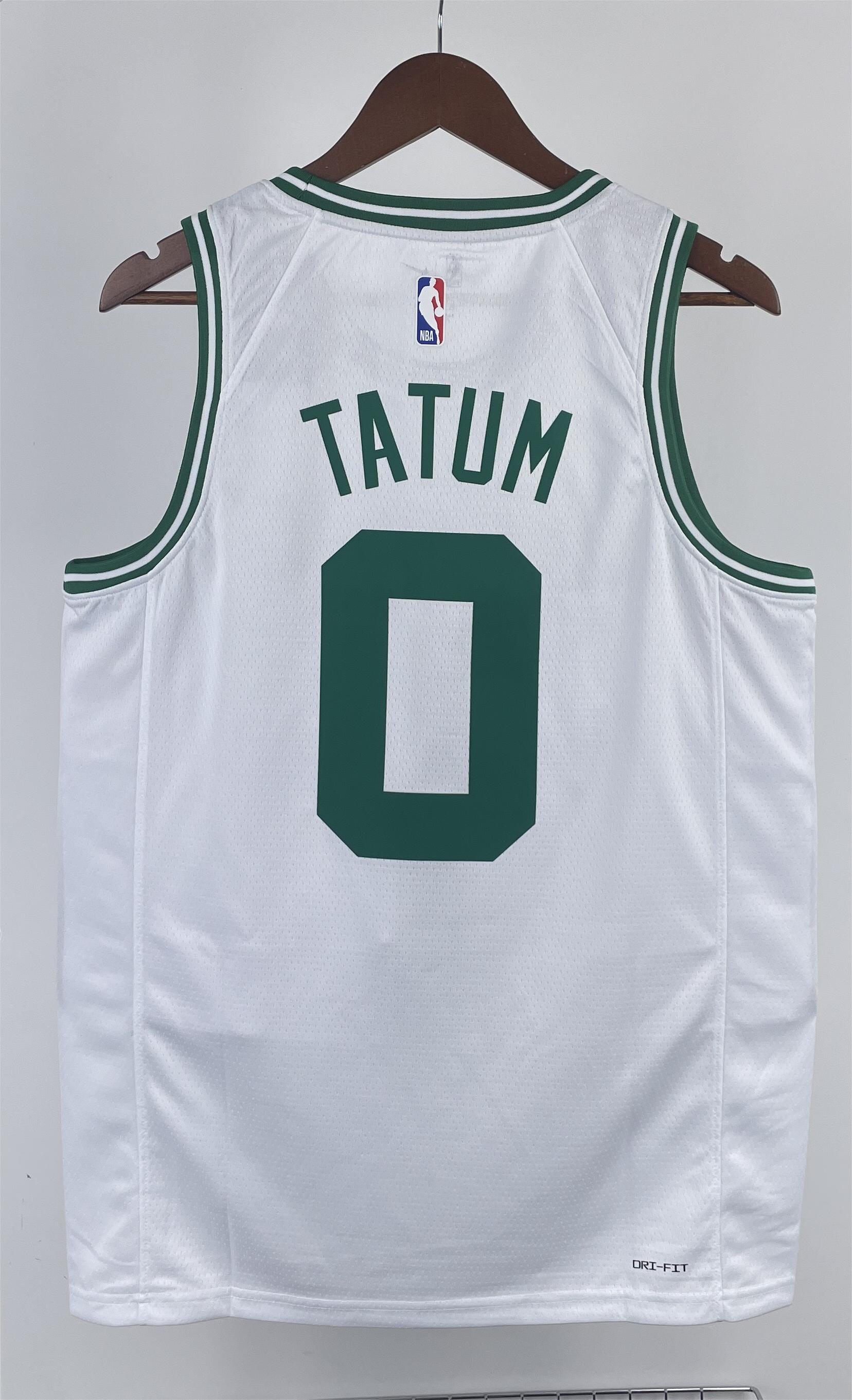 NBA Men Season 2023 Boston Celtics White #0 TATUM Jersey High Quality Name and Number Print - leoleo123123