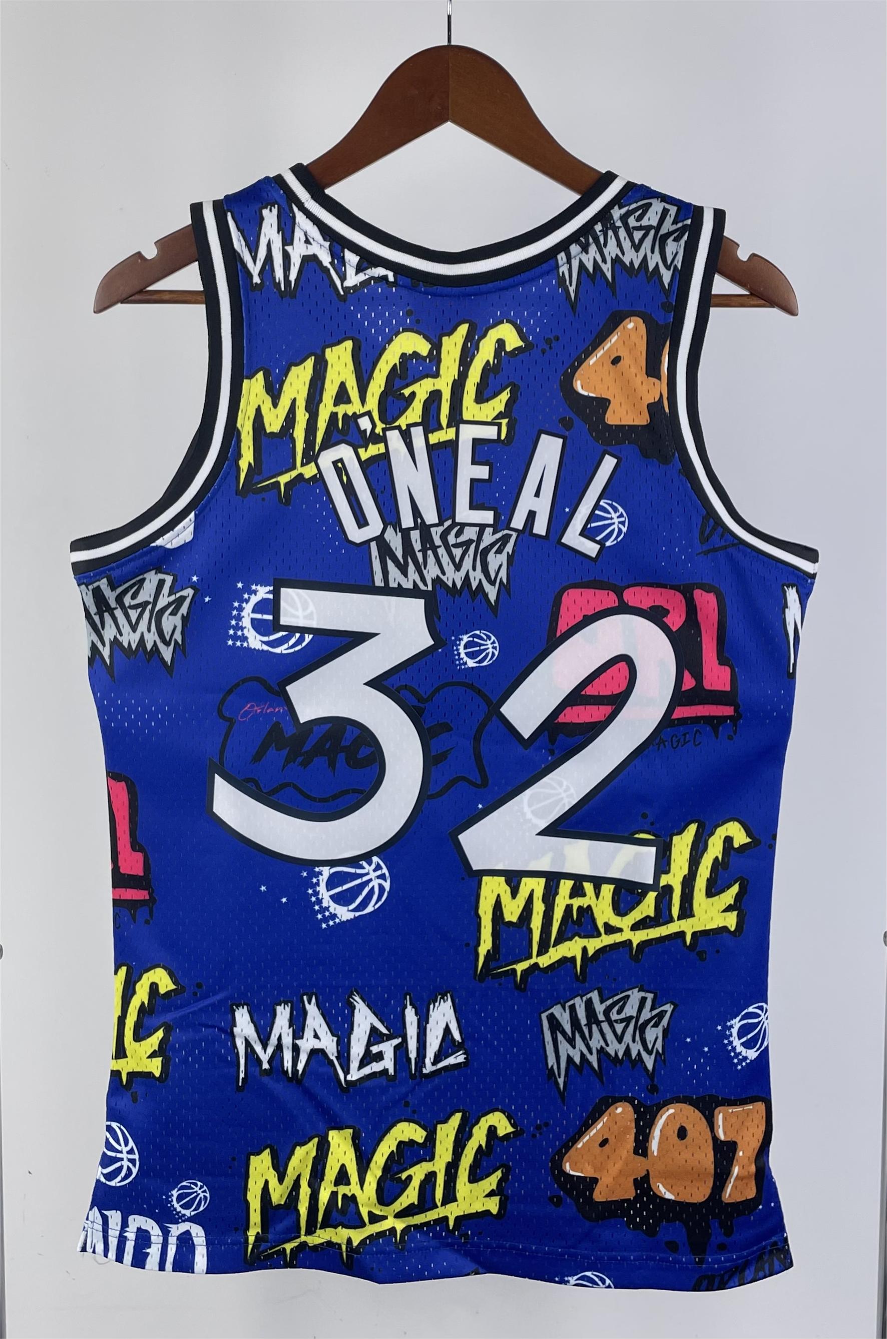NBA Season 94-95 Orlando Magic Retro Blue #32 ONEAL Swingman Jersey32 - leoleo123123