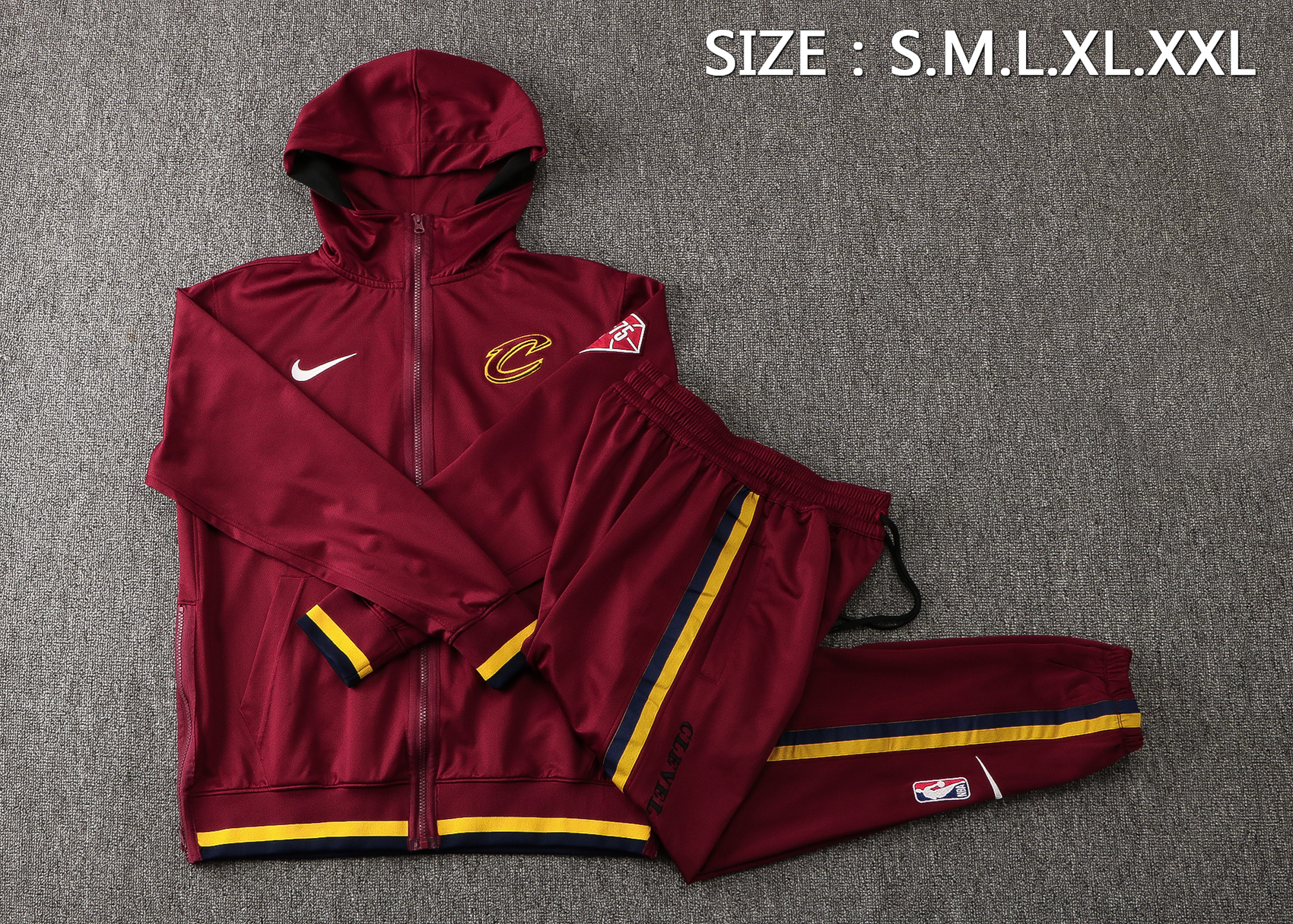 21/22 Cleveland Cavaliers Purplish Red with Cap Jacket Tracksuit High Quality - leoleo123123