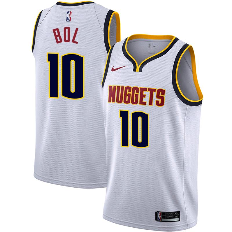 NBA Men Denver Nuggets White #10 BOL Jersey High Quality Name and Number Print - leoleo123123