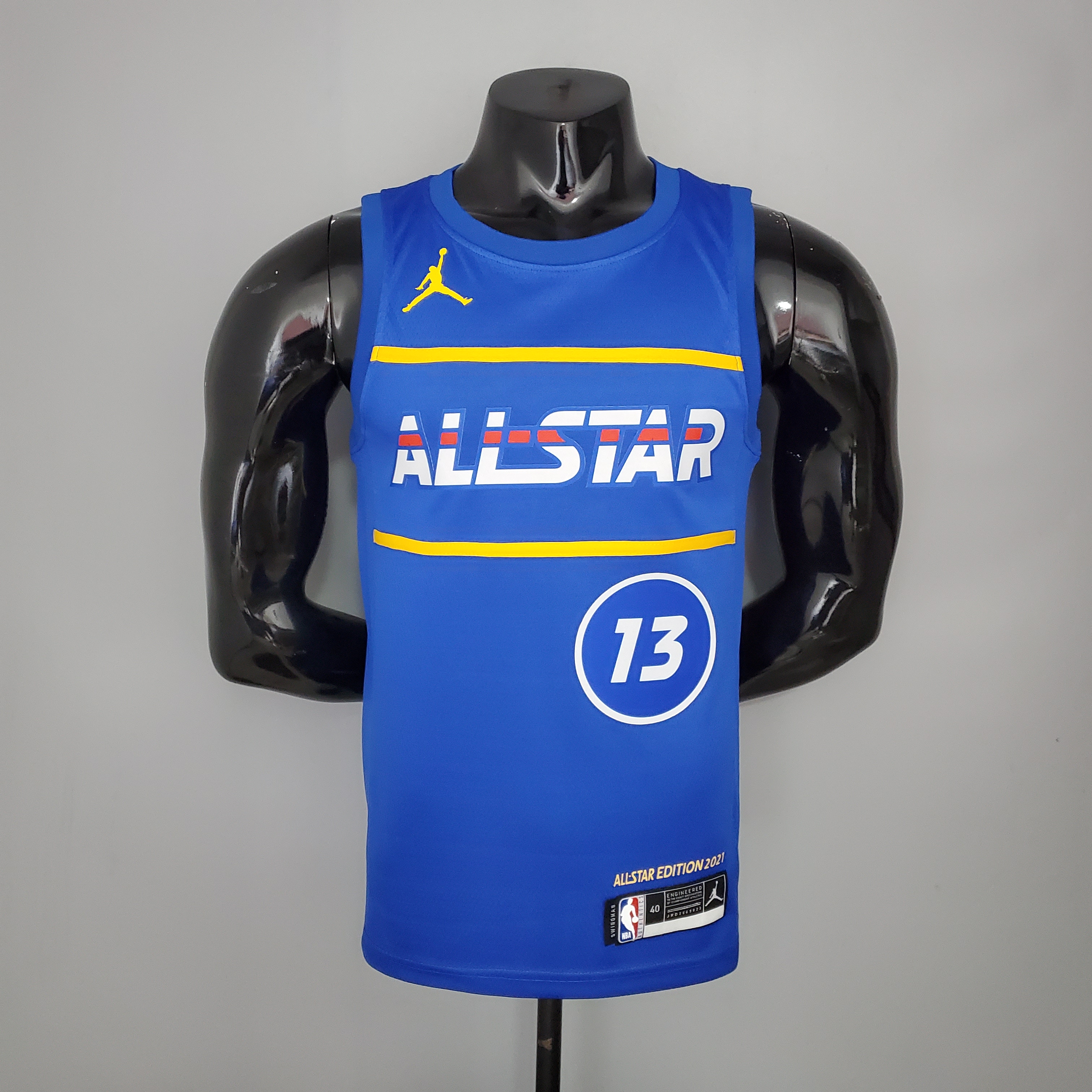 NBA Men 2021 All Star Jerseys Blue #13 HARDEN Jersey High Quality Name and Number Print - leoleo123123