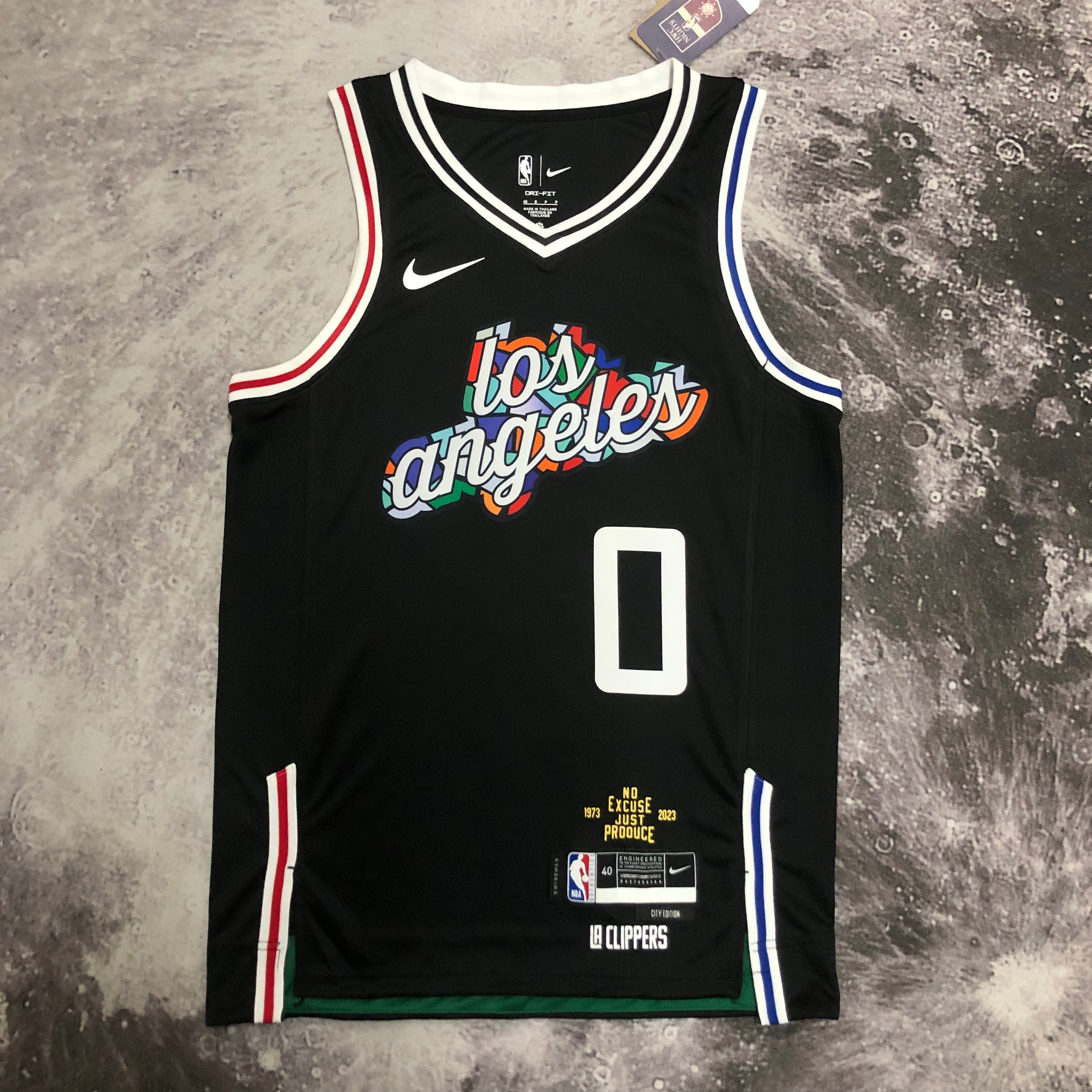 NBA Men Season 2023 Los Angeles Clippers Black City Edition #0 WESTBROOK Jersey High Quality Name and Number Print - leoleo123123