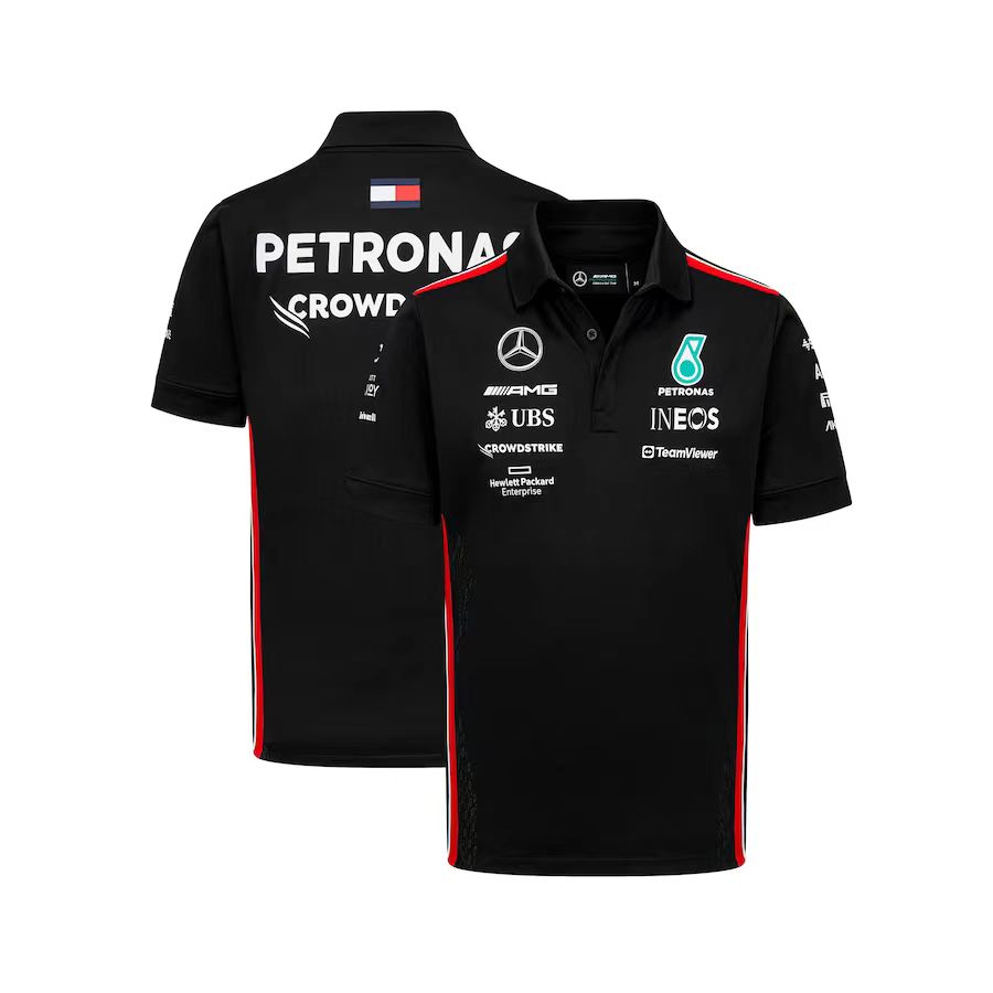 2023 Mercedes F1 Team POLO T-Shirt Black - leoleo123123