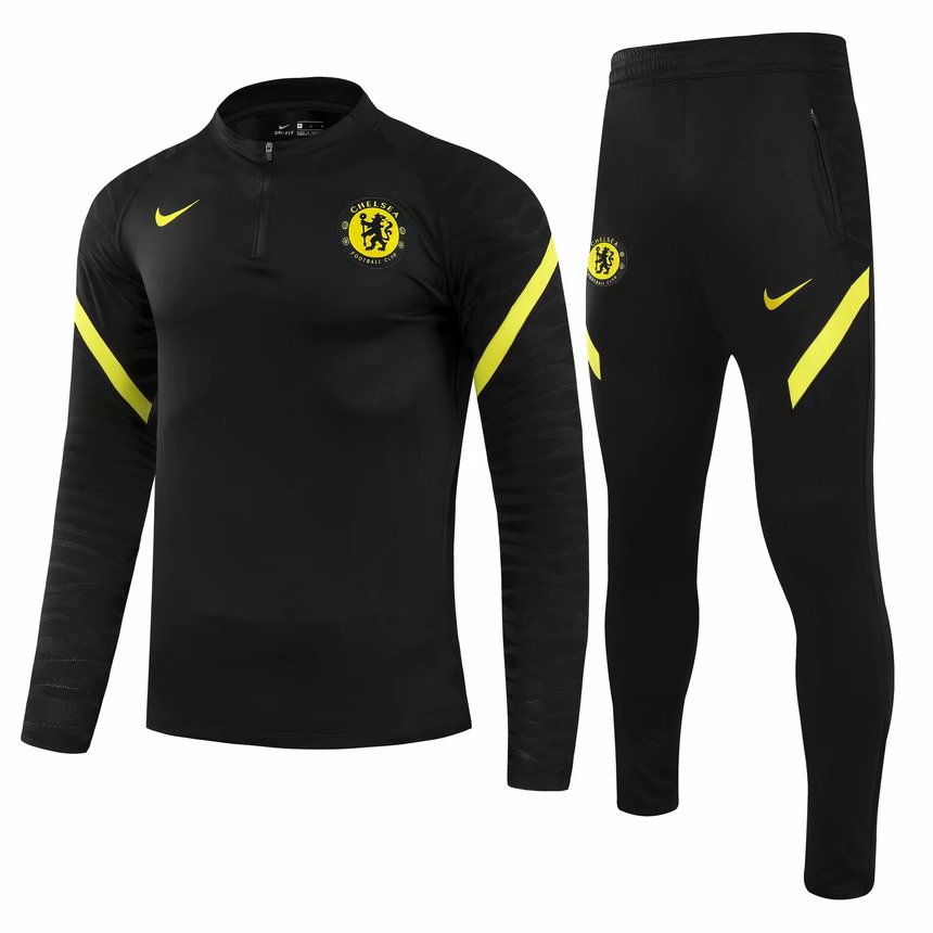 21-22 Chelsea Black Sweater Tracksuit Thai Quality - leoleo123123