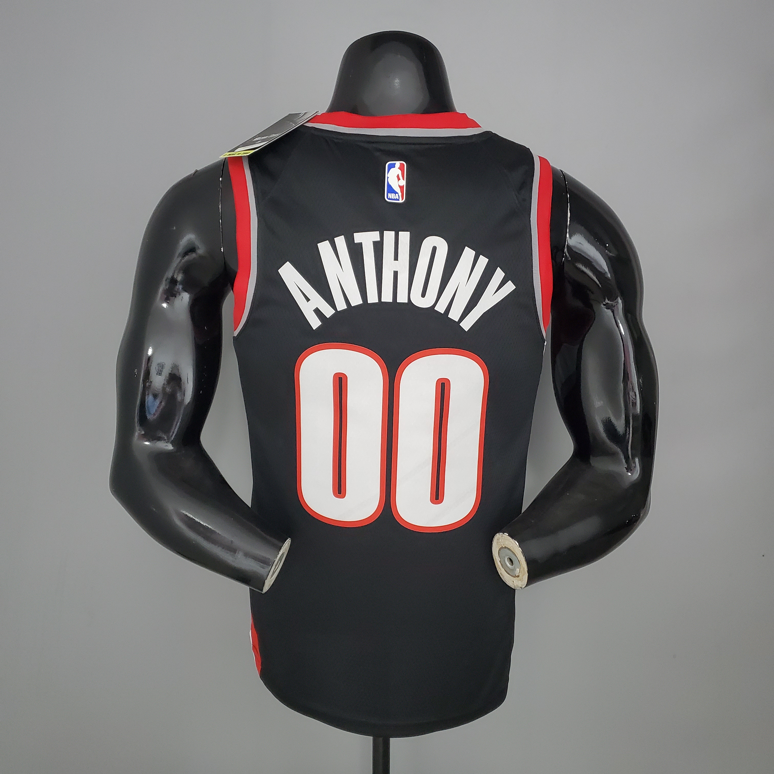 NBA Portland Trail Blazers Black #00 ANTHONY Jersey High Quality Name and Number Print - leoleo123123