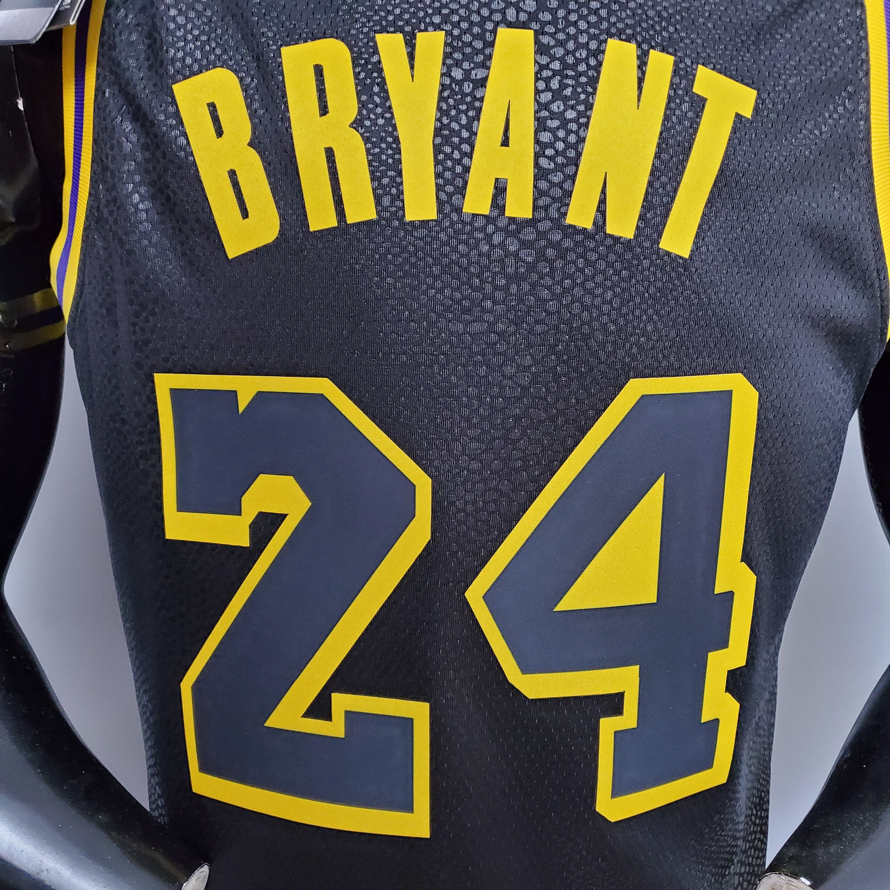 NBA Men Los Angeles Lakers Black with Snake 24 BRYANT Jersey High Quality Name and Number Print - leoleo123123