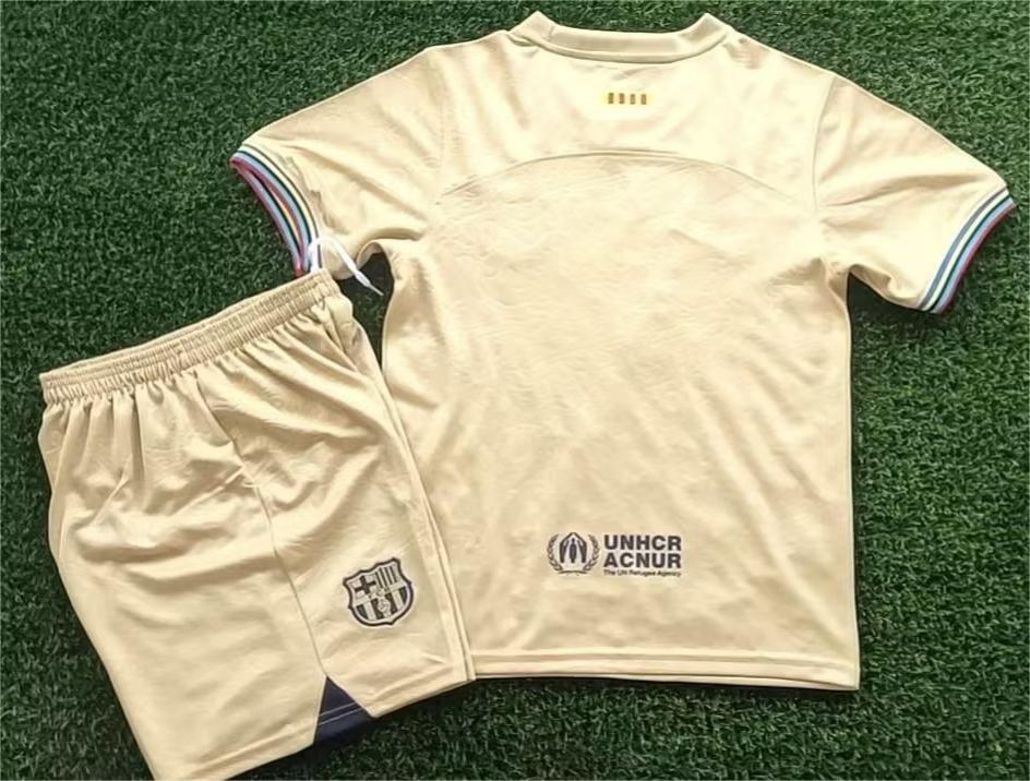 22/23 Barcelona Away Kids Jersey - leoleo123123
