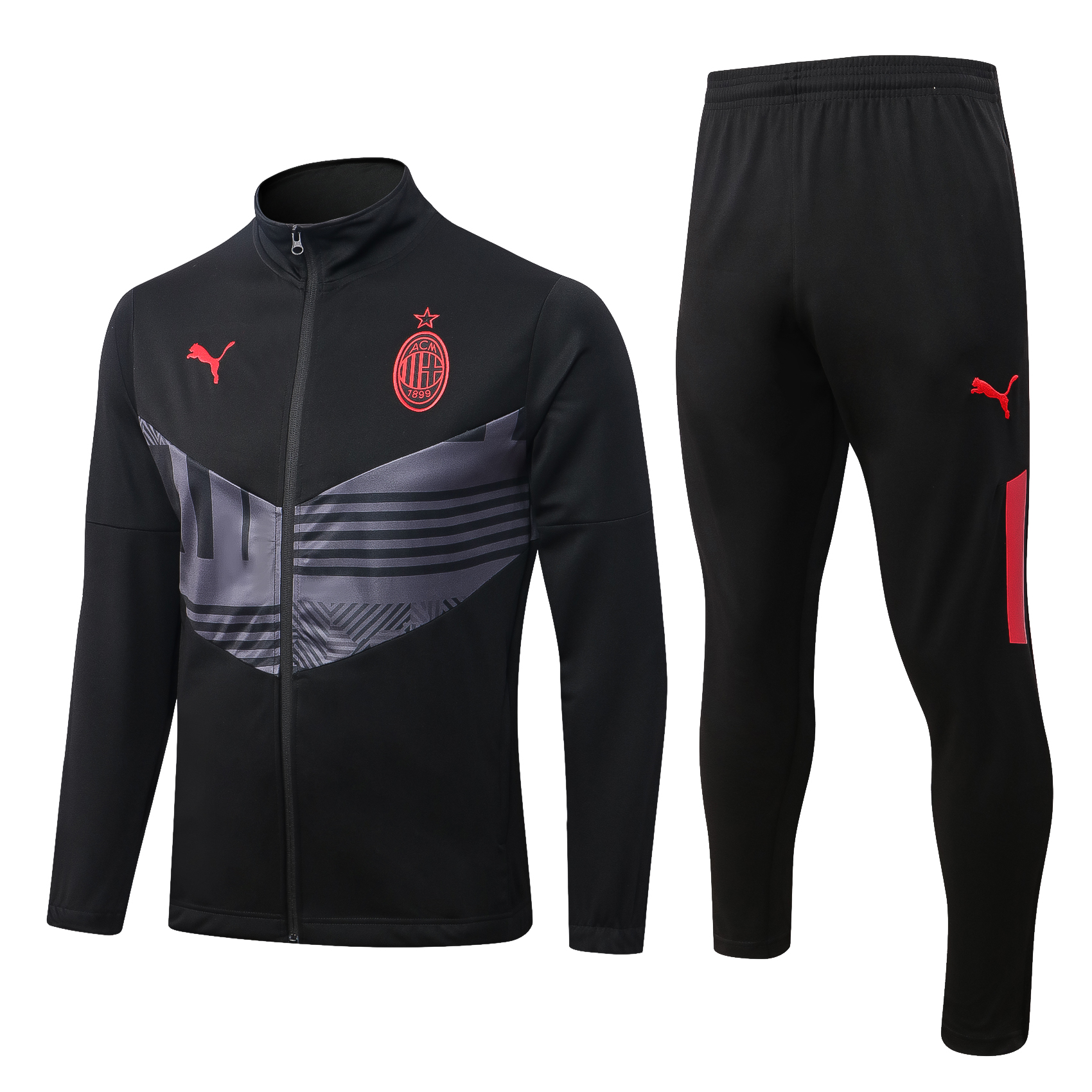 22-23 Ac Milan Black Jacket Tracksuit Thai Quality - leoleo123123