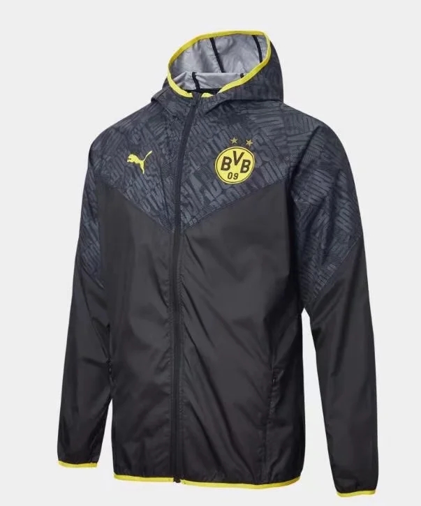 21-22 Dortmund All Black Windbreaker Jacket Thai Quality - leoleo123123
