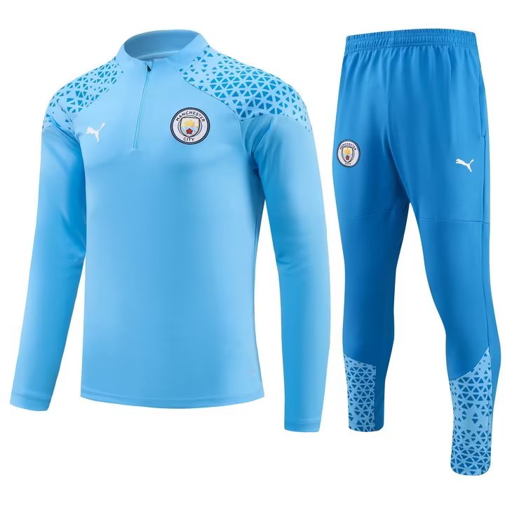 23/24 Man City Blue Sweater Tracksuit Thai Quality - leoleo123123