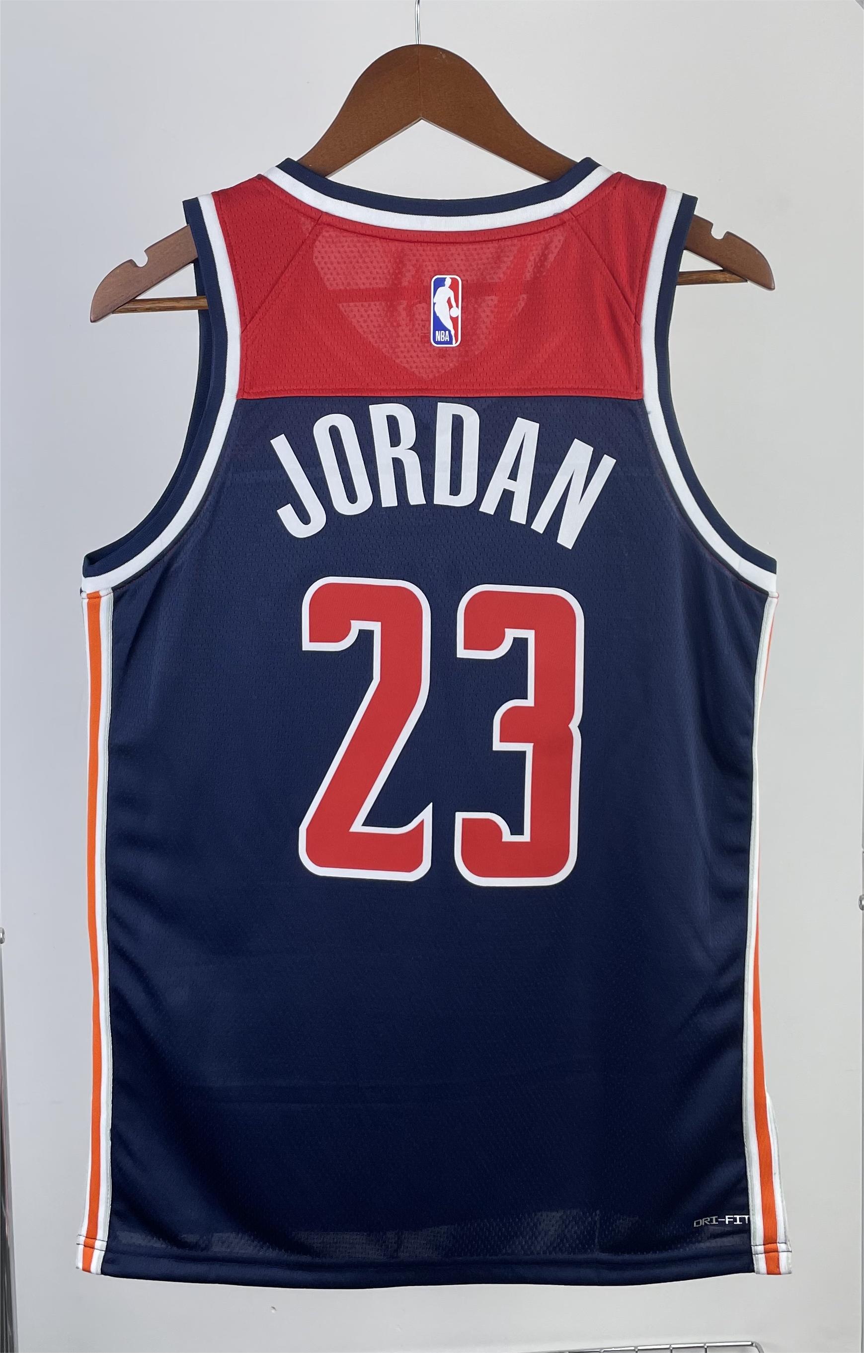 NBA Men 2023 Washington Wizards with Jordan Logo Dark Blue #23 JORDAN Jersey High Quality Name and Number Print - leoleo123123