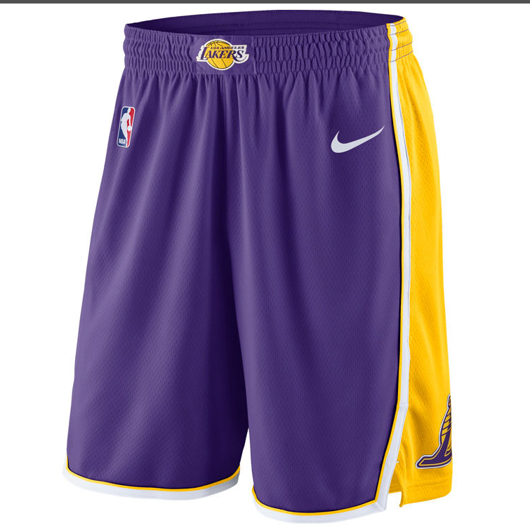 NBA Men Los Angeles Lakers Purple Pant Short High Quality - leoleo123123