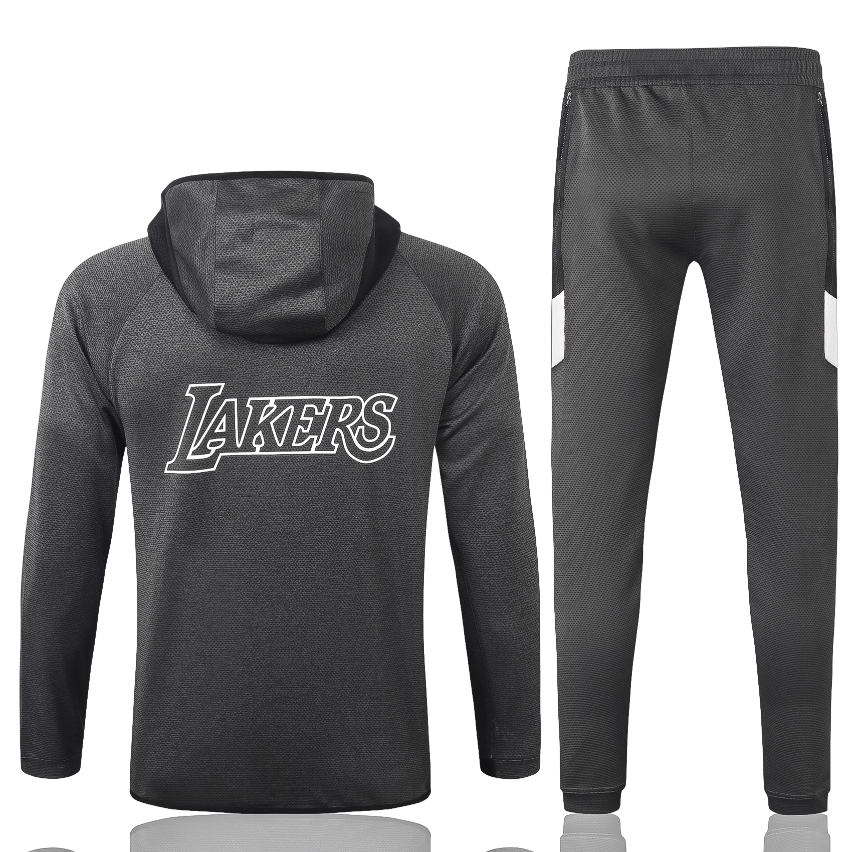 NBA Los Angeles Lakers Dark Grey with Cap Jacket Tracksuit High Quality - leoleo123123